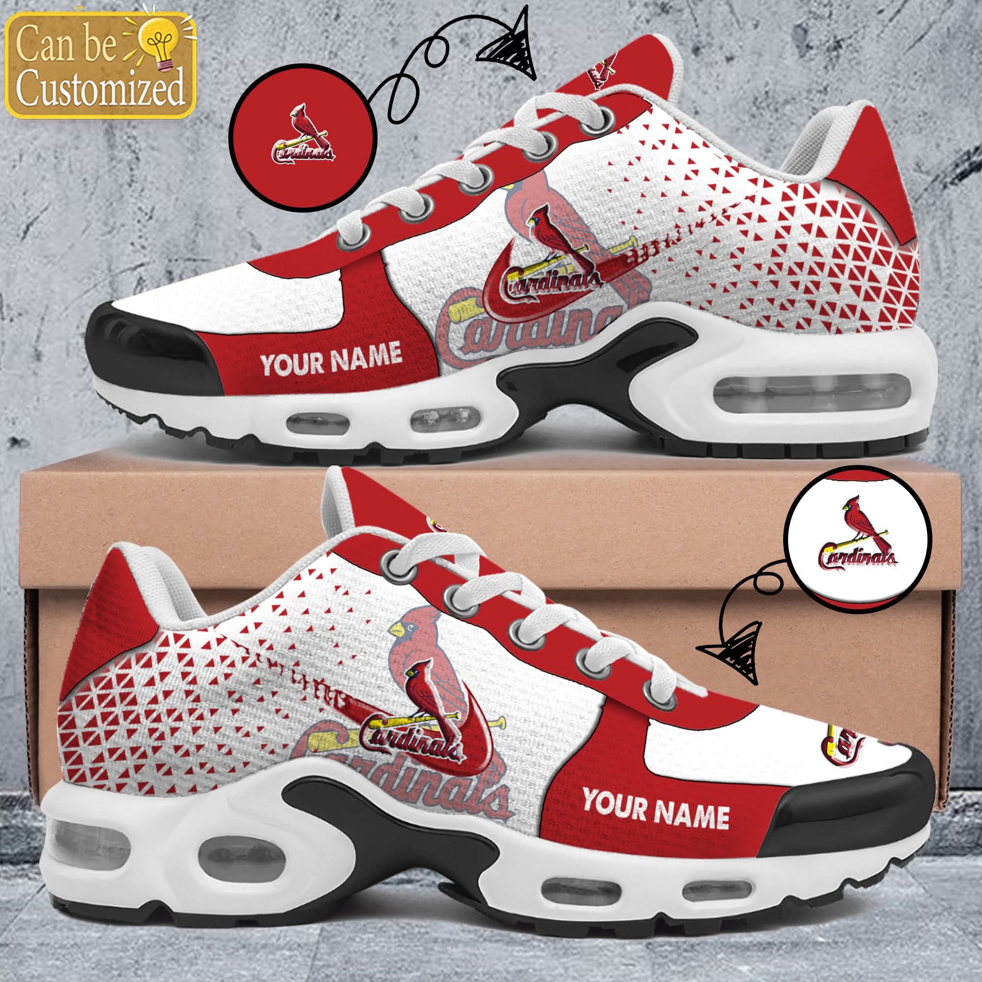 Ideafootwear St. Louis Cardinals TN Shoes Sneakers For Men And Women