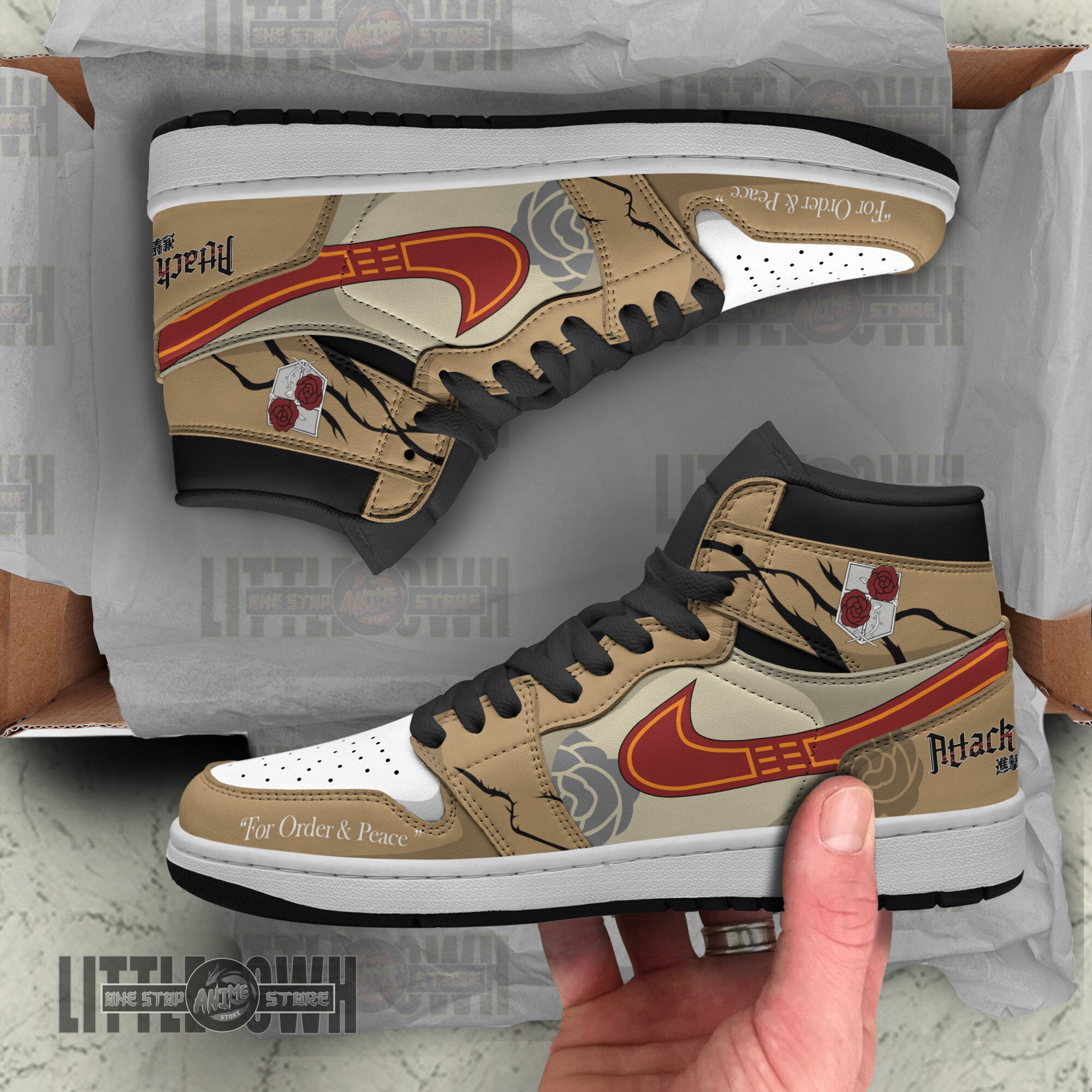 Ideafootwear Stationary Guard AJ1 High Sneakers Shoes For Men And Women
