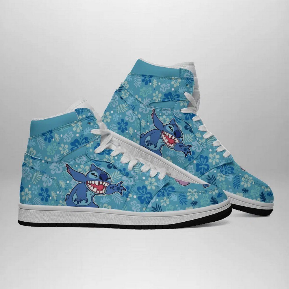 Ideafootwear Stitch Disney AJ1 High Sneakers Shoes For Men And Women