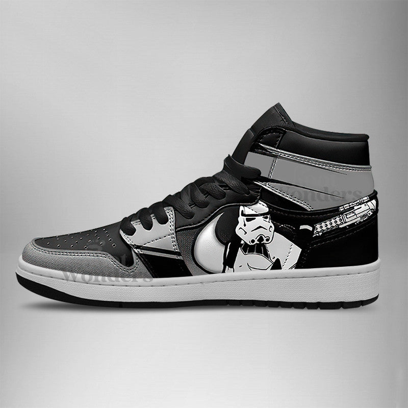 Ideafootwear Stormtrooper Star AJ1 High Sneakers Shoes For Men And Women