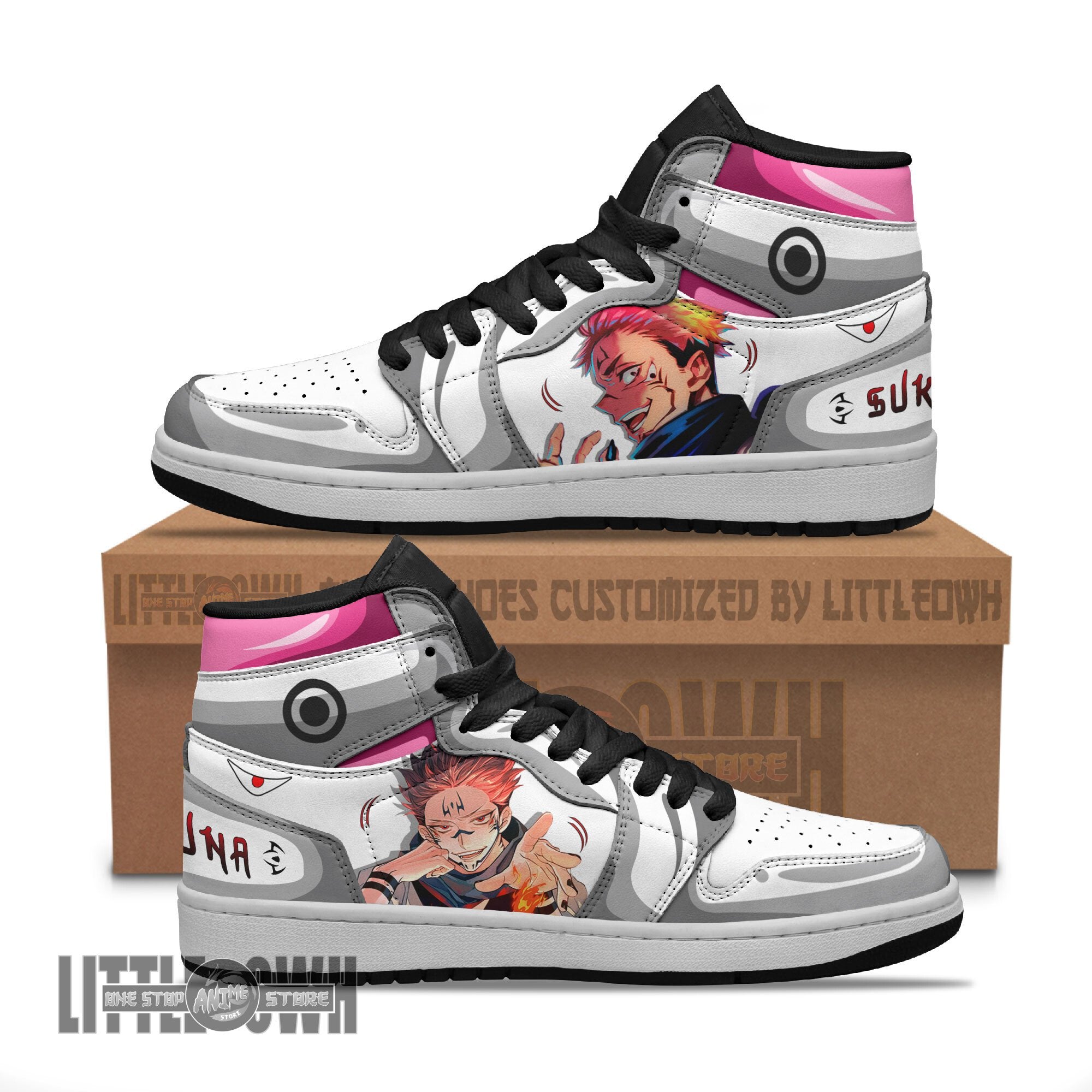 Ideafootwear Sukuna AJ1 High Sneakers Shoes For Men And Women