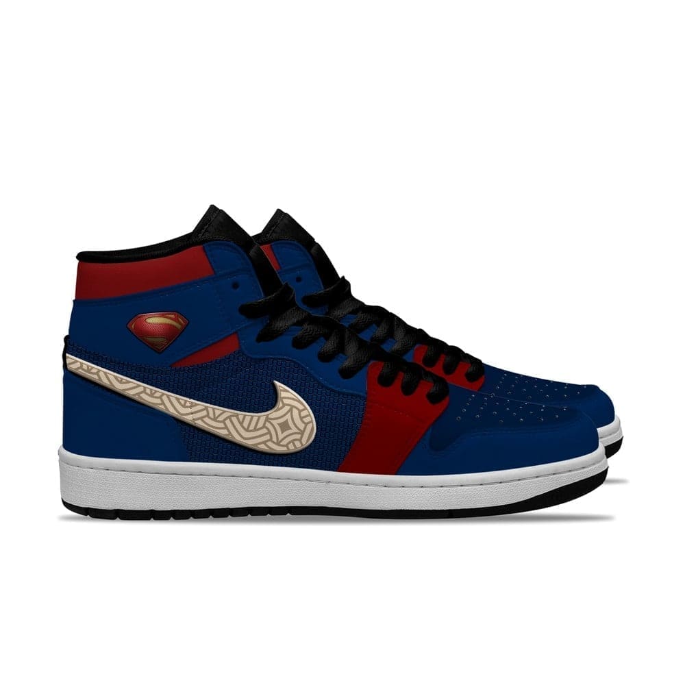 Ideafootwear Superman AJ1 High Sneakers Shoes For Men And Women