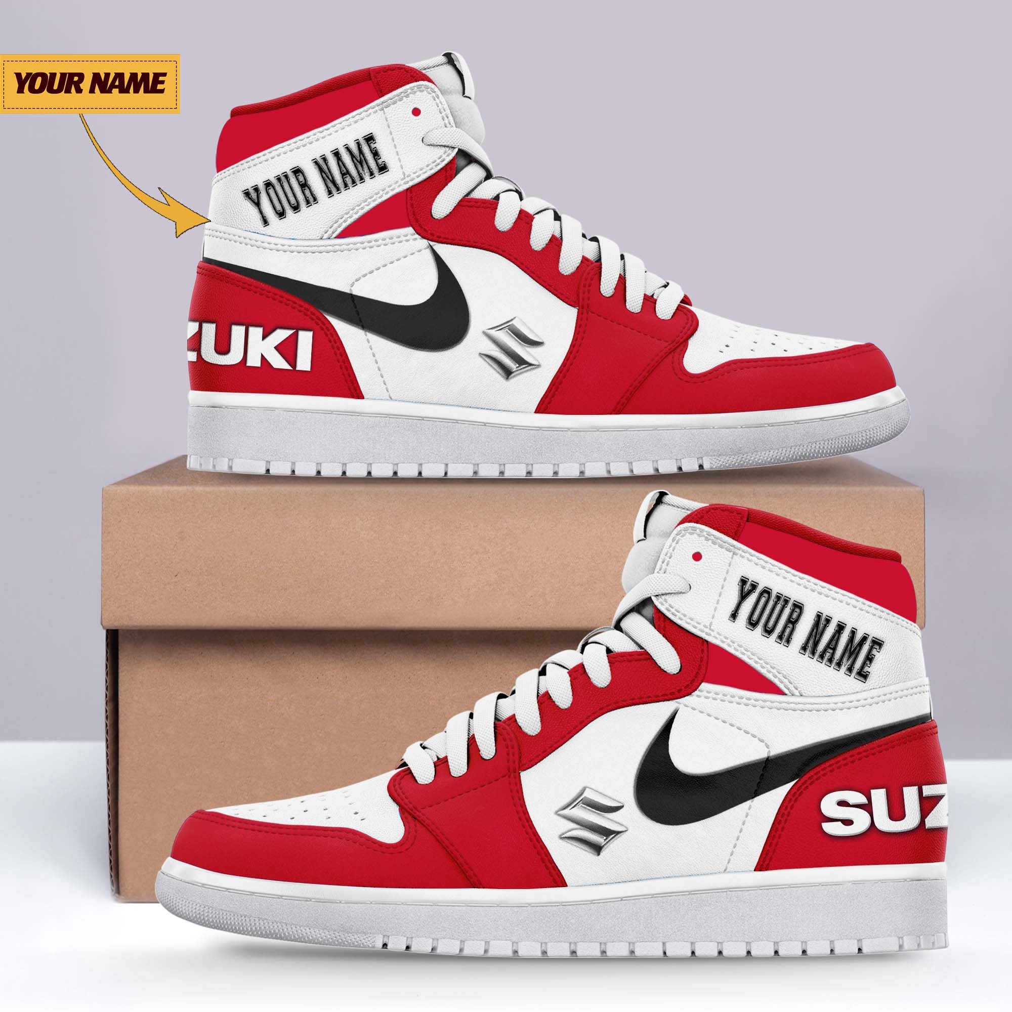 Ideafootwear Suzuki AJ1 High Sneakers Shoes For Men And Women
