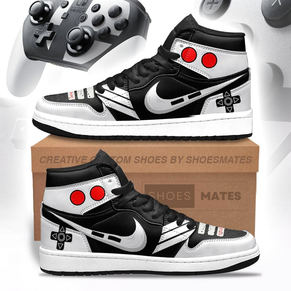 Ideafootwear Switch Game Controler Nitendo AJ1 High Sneakers Shoes For Men And Women