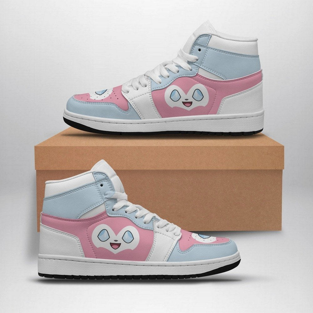 Ideafootwear Sylveon Face Pokemon  AJ1 High Sneakers Shoes For Men And Women