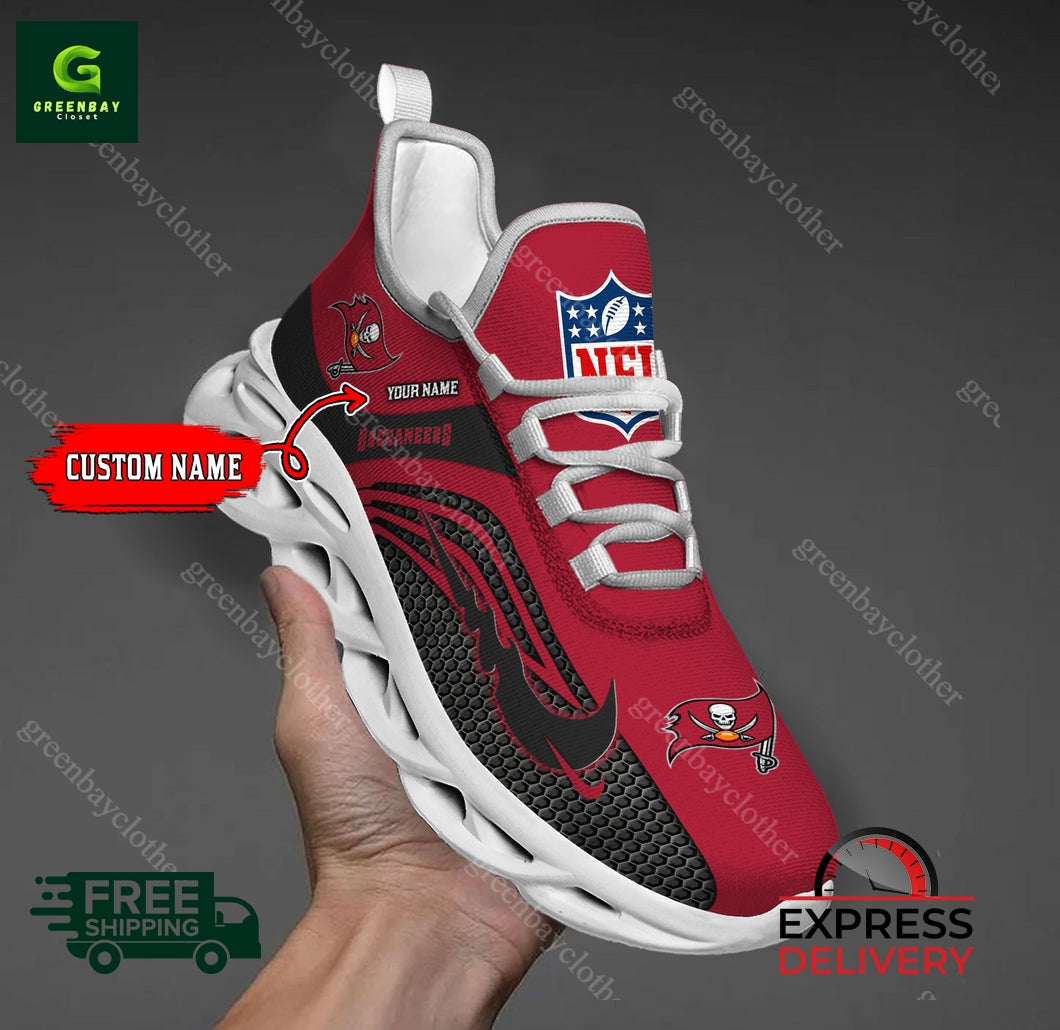 Ideafootwear Tampa Bay Buccaneers Max Soul Shoes Sneakers For Men And Women