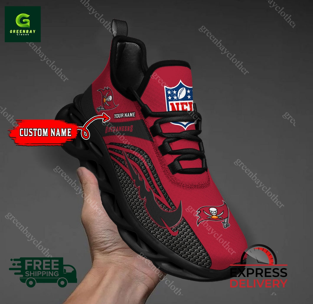 Ideafootwear Tampa Bay Buccaneers Max Soul Shoes Sneakers For Men And Women