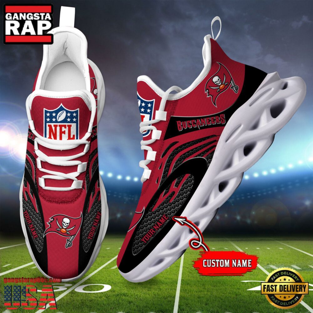 Ideafootwear Tampa Bay Buccaneers Max Soul Shoes Sneakers For Men And Women