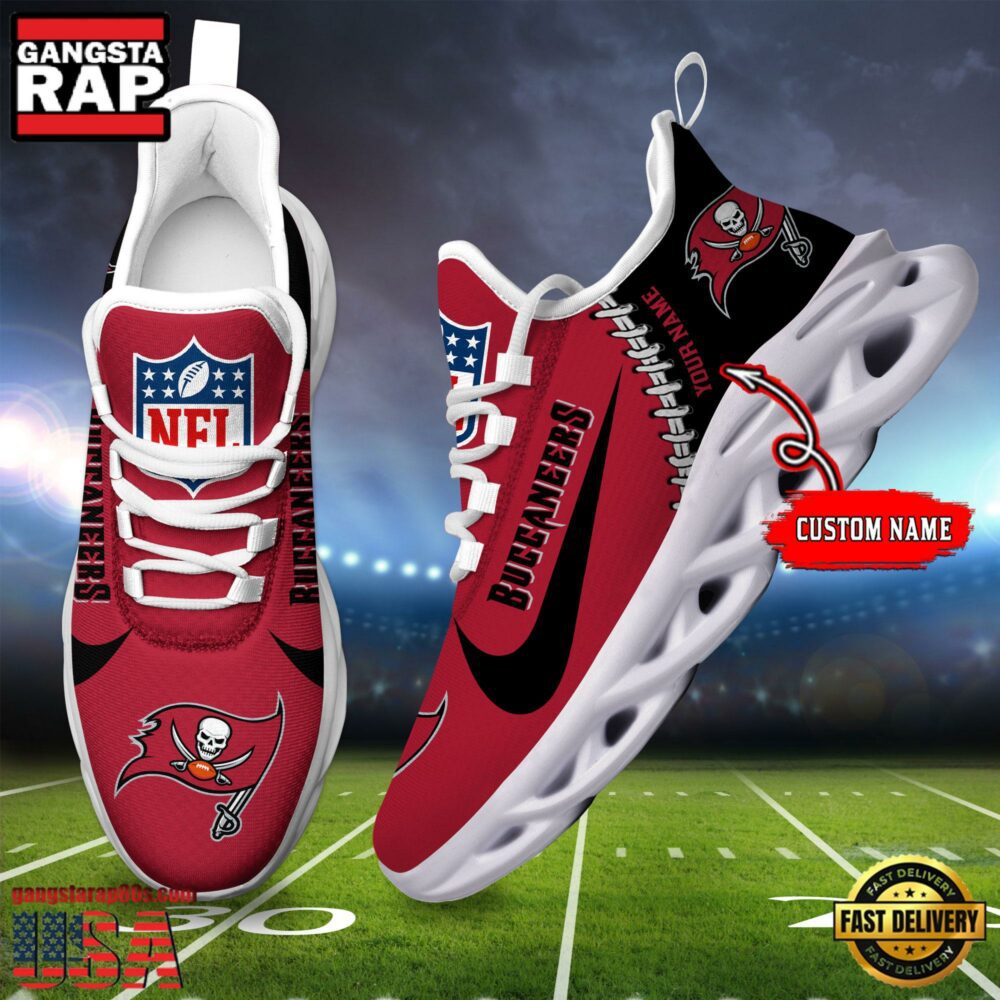 Ideafootwear Tampa Bay Buccaneers Max Soul Shoes Sneakers For Men And Women