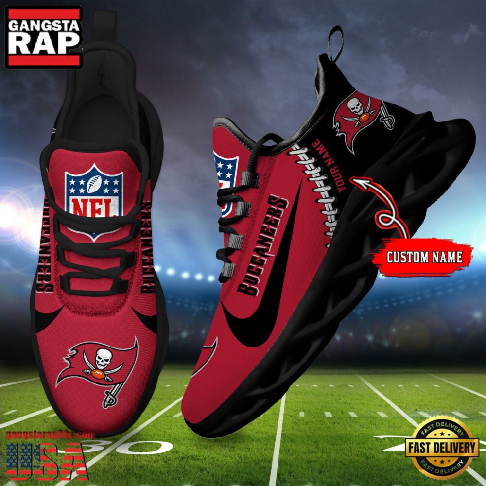 Ideafootwear Tampa Bay Buccaneers Max Soul Shoes Sneakers For Men And Women