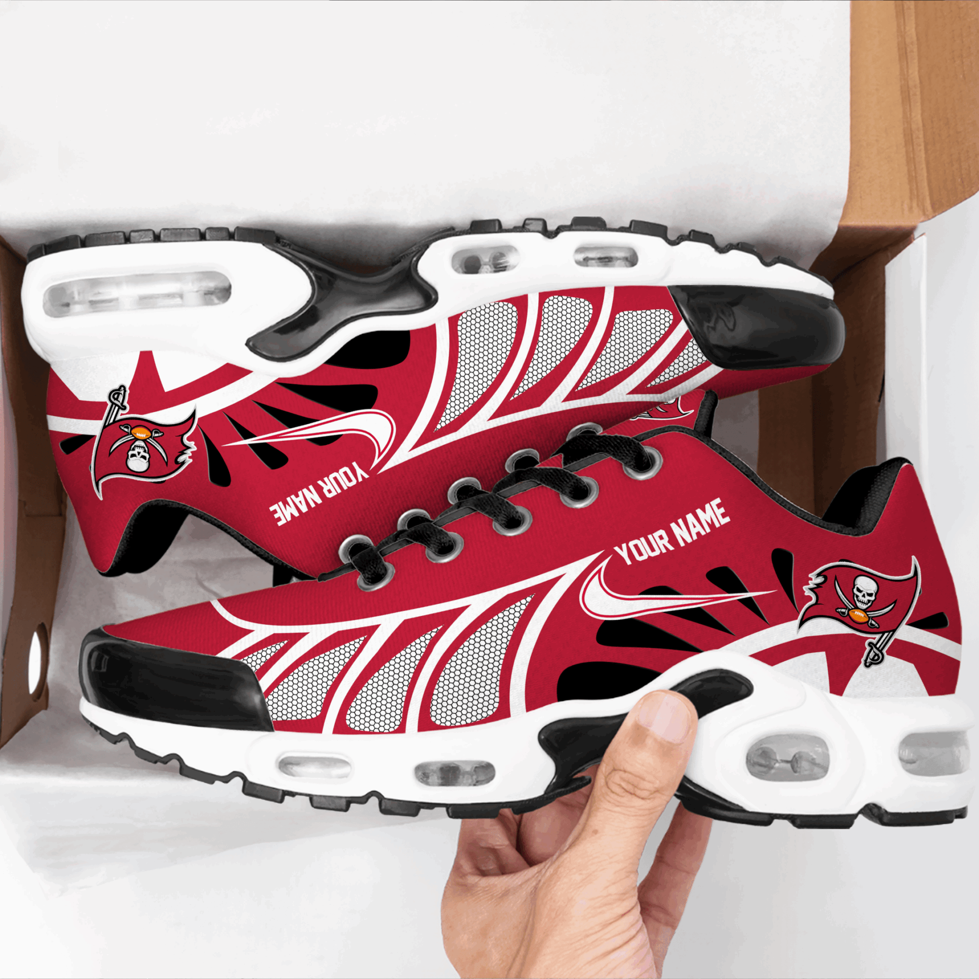Ideafootwear Tampa Bay Buccaneers TN Shoes Sneakers For Men And Women