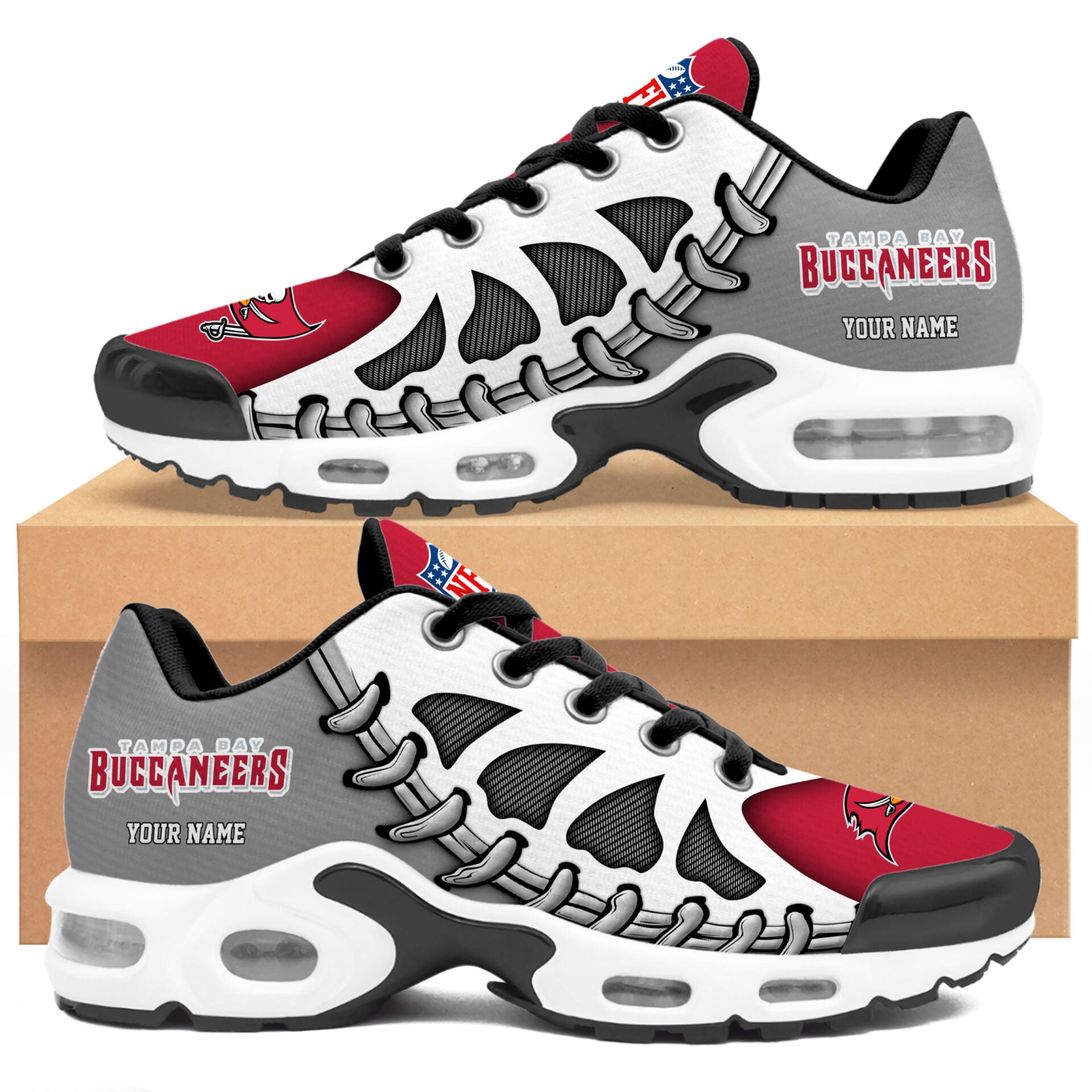 Ideafootwear Tampa Bay Buccaneers TN Shoes Sneakers For Men And Women