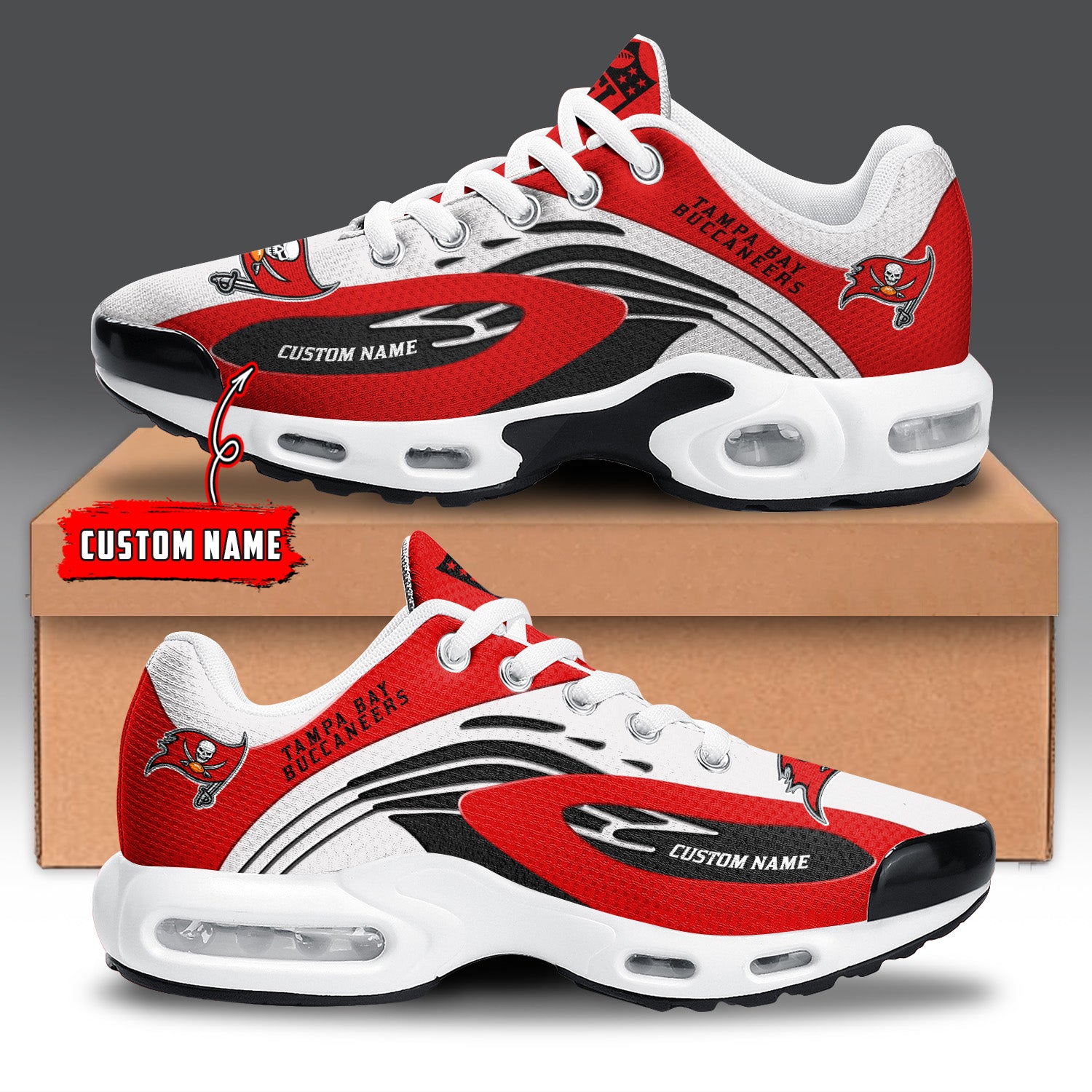 Ideafootwear Tampa Bay Buccaneers TN Shoes Sneakers For Men And Women