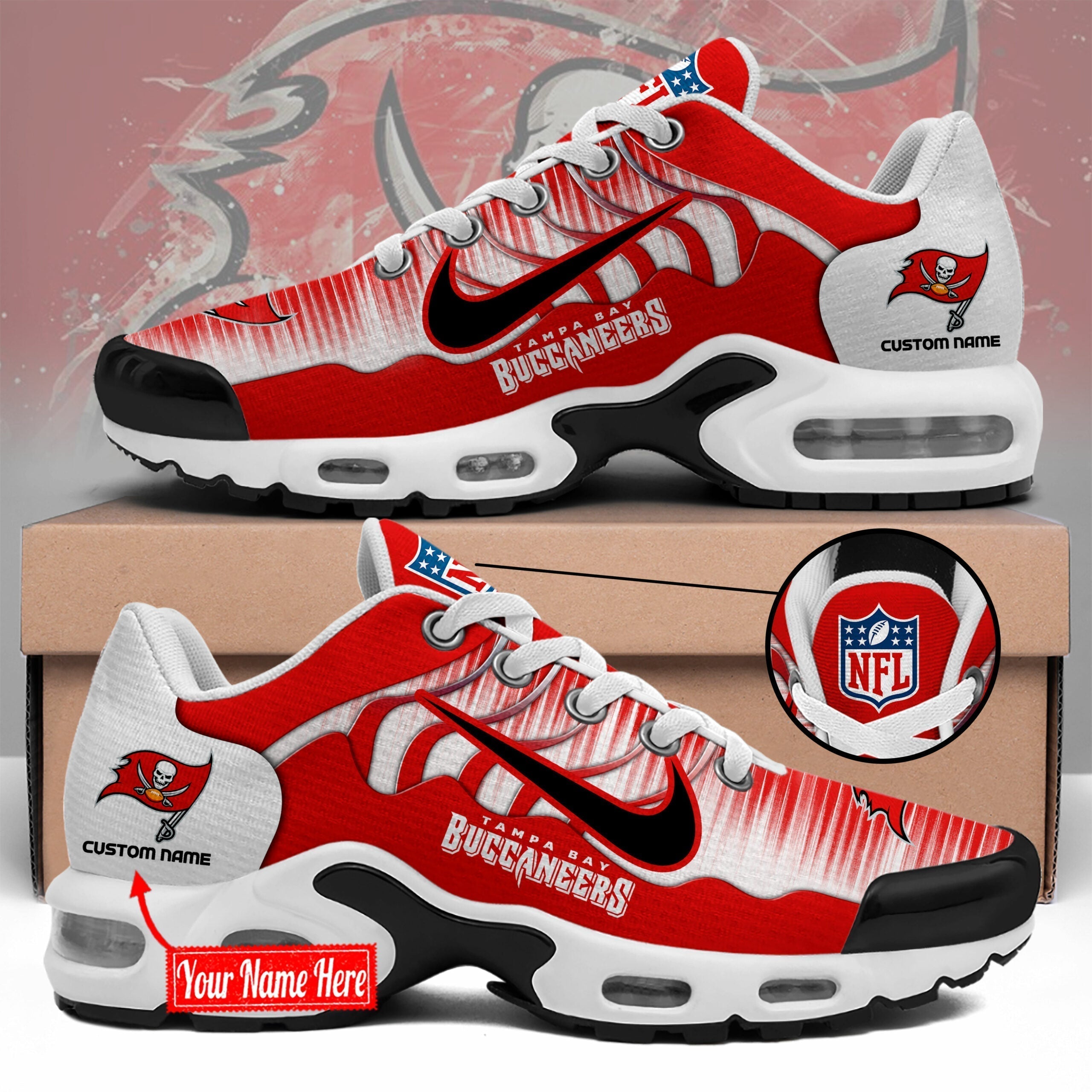 Ideafootwear Tampa Bay Buccaneers TN Shoes Sneakers For Men And Women
