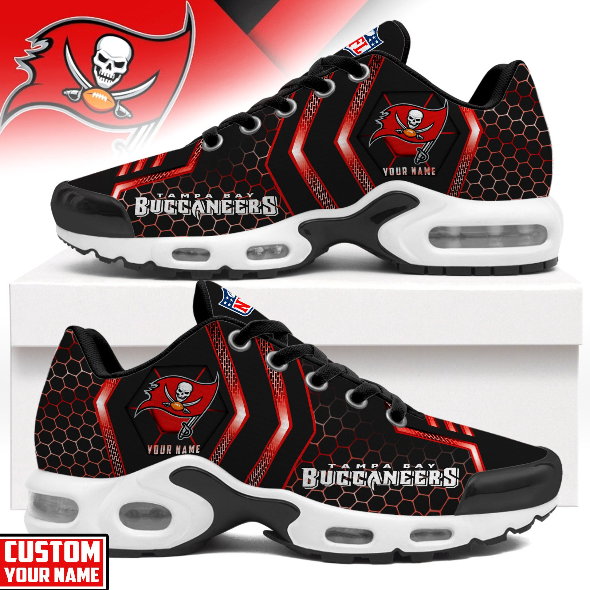 Ideafootwear Tampa Bay Buccaneers TN Shoes Sneakers For Men And Women