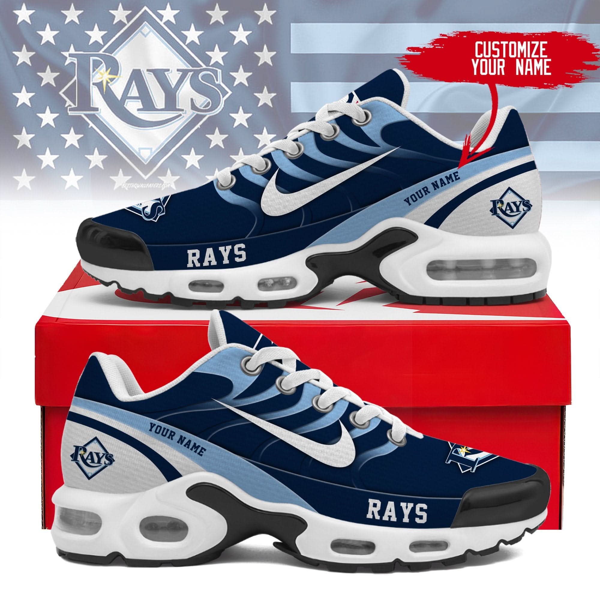 Ideafootwear Tampa Bay Rays TN Shoes Sneakers For Men And Women