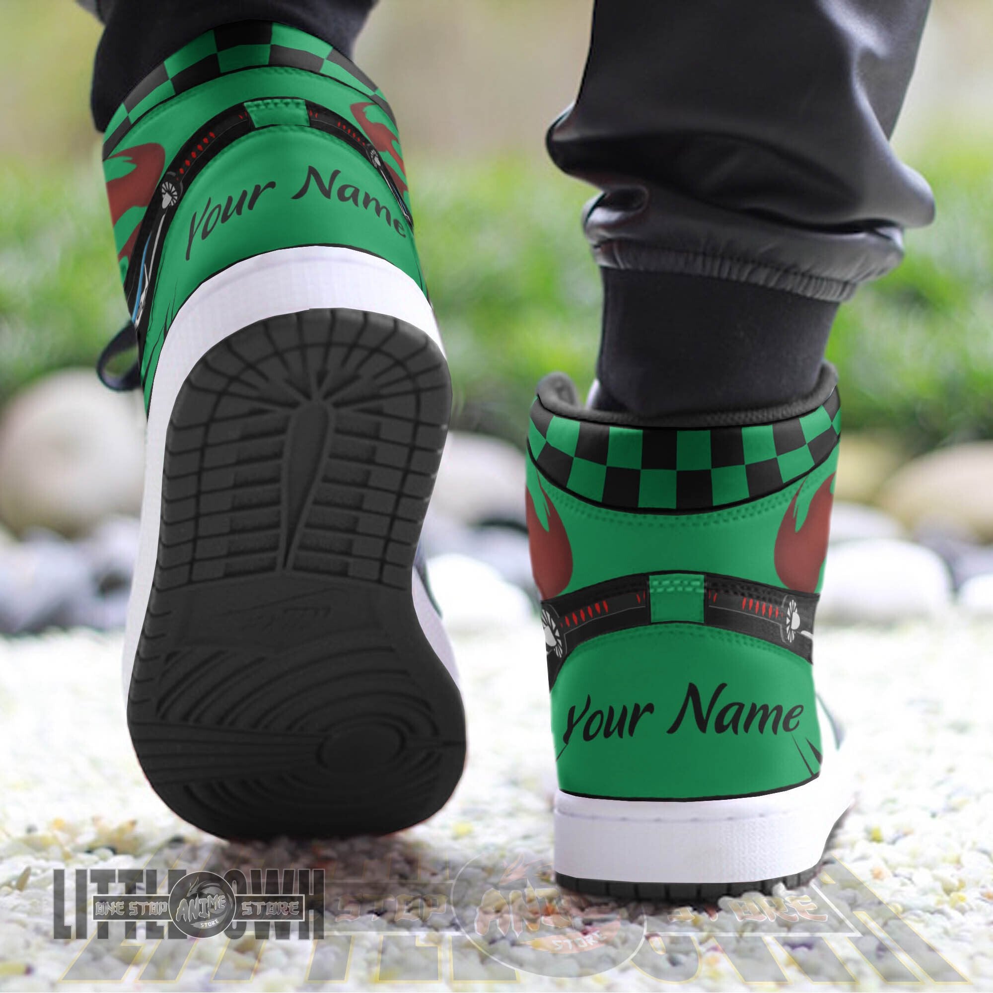 Ideafootwear Tanjiro AJ1 High Sneakers Shoes For Men And Women