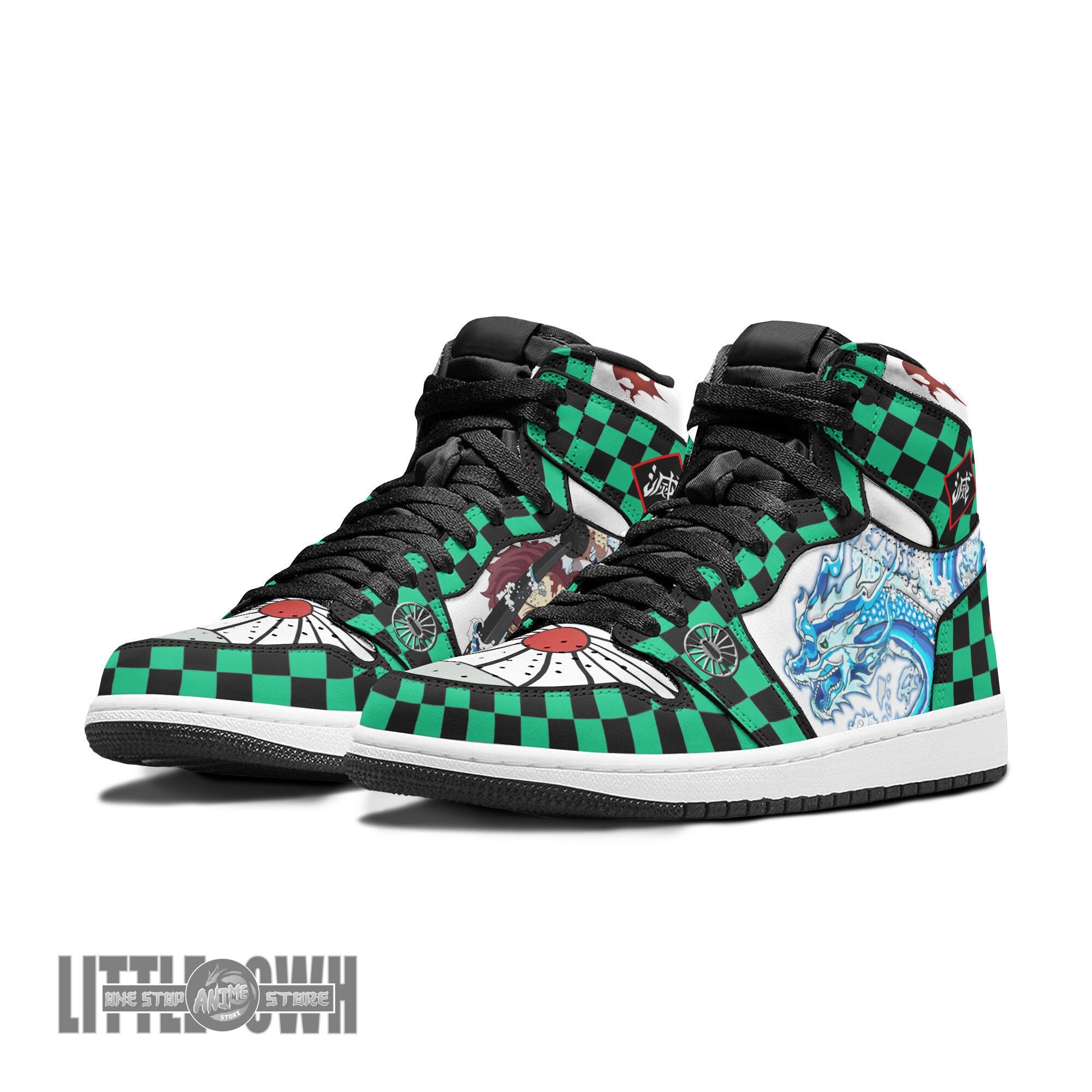 Ideafootwear Tanjiro AJ1 High Sneakers Shoes For Men And Women