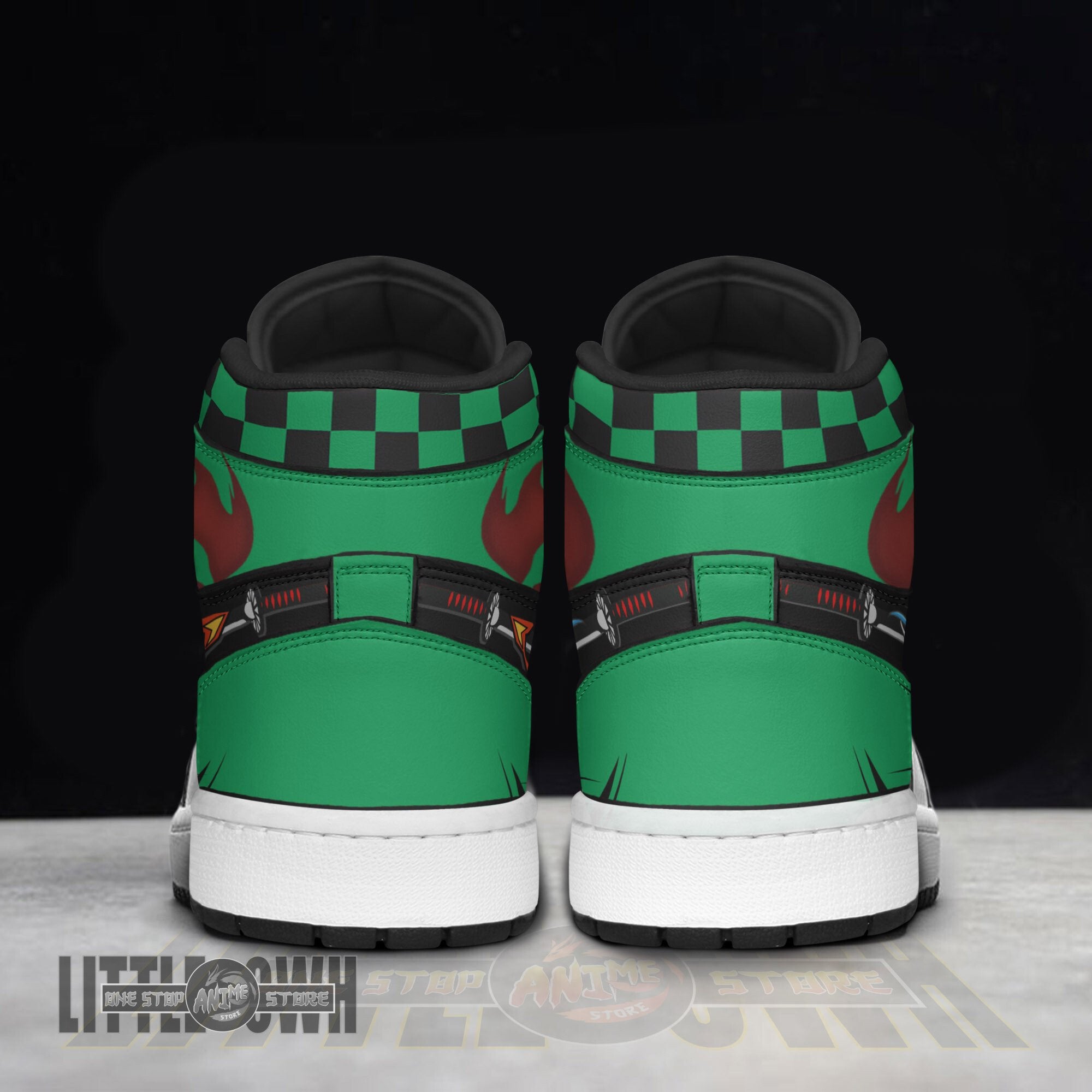 Ideafootwear Tanjiro AJ1 High Sneakers Shoes For Men And Women