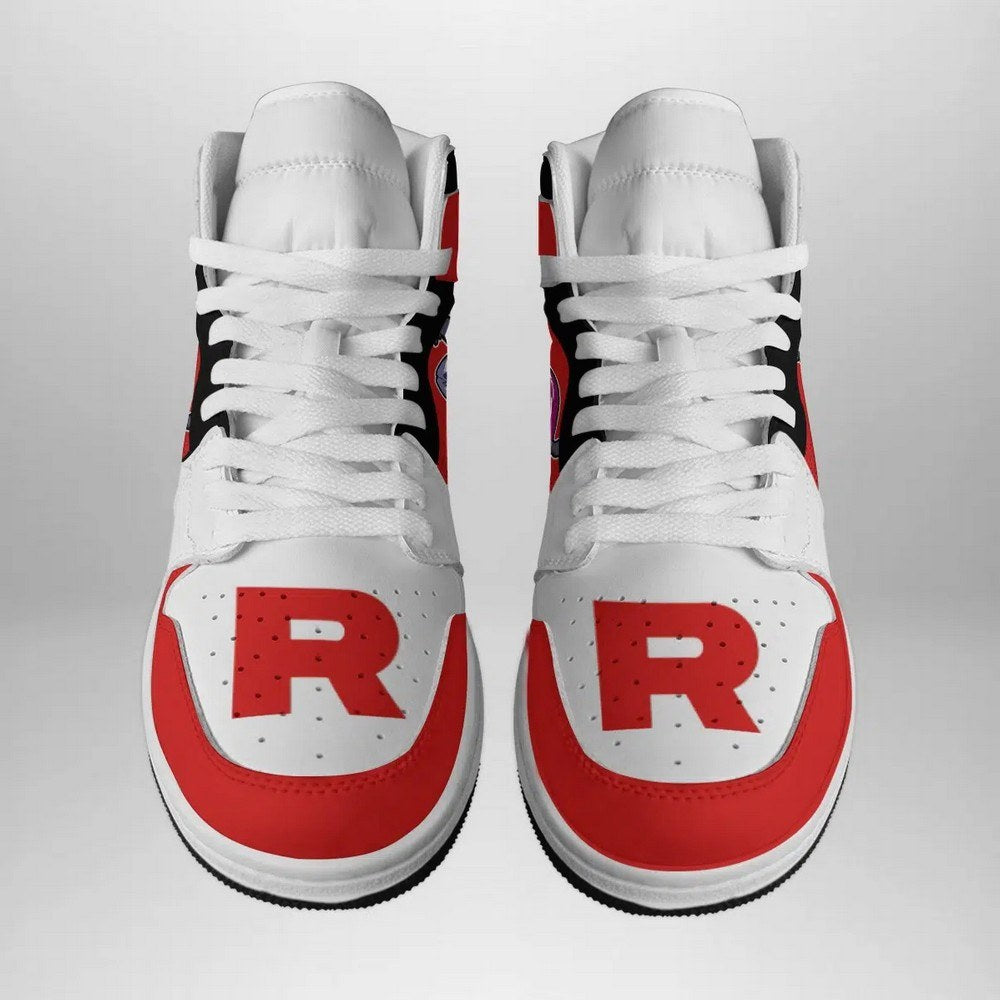 Ideafootwear Team Rocket Pokemon  AJ1 High Sneakers Shoes For Men And Women