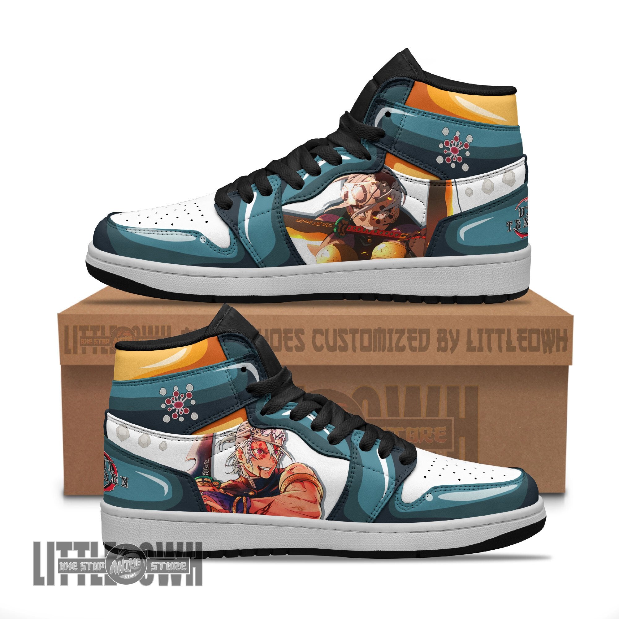 Ideafootwear Tengen Uzui AJ1 High Sneakers Shoes For Men And Women