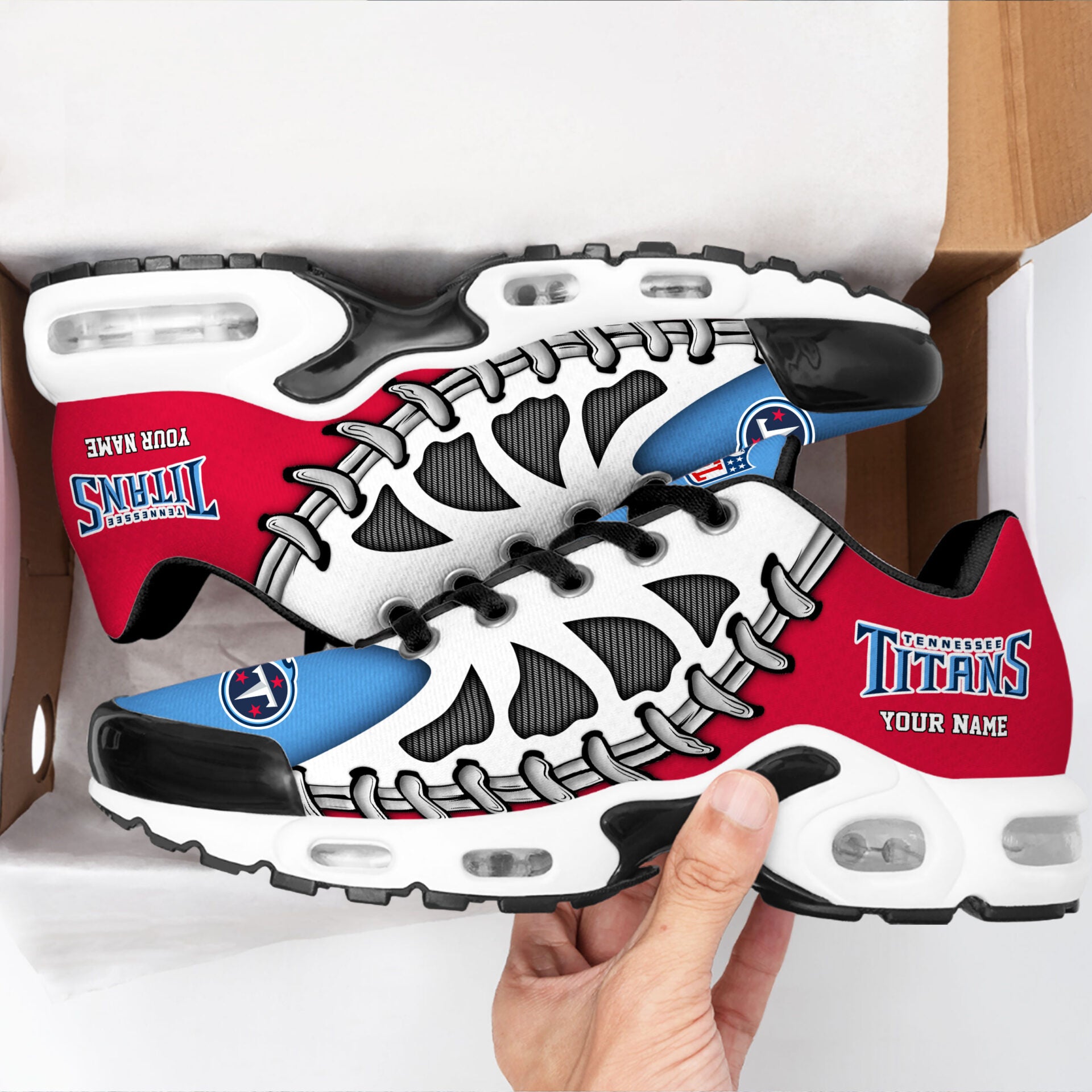 Ideafootwear Tennessee Titans TN Shoes Sneakers For Men And Women