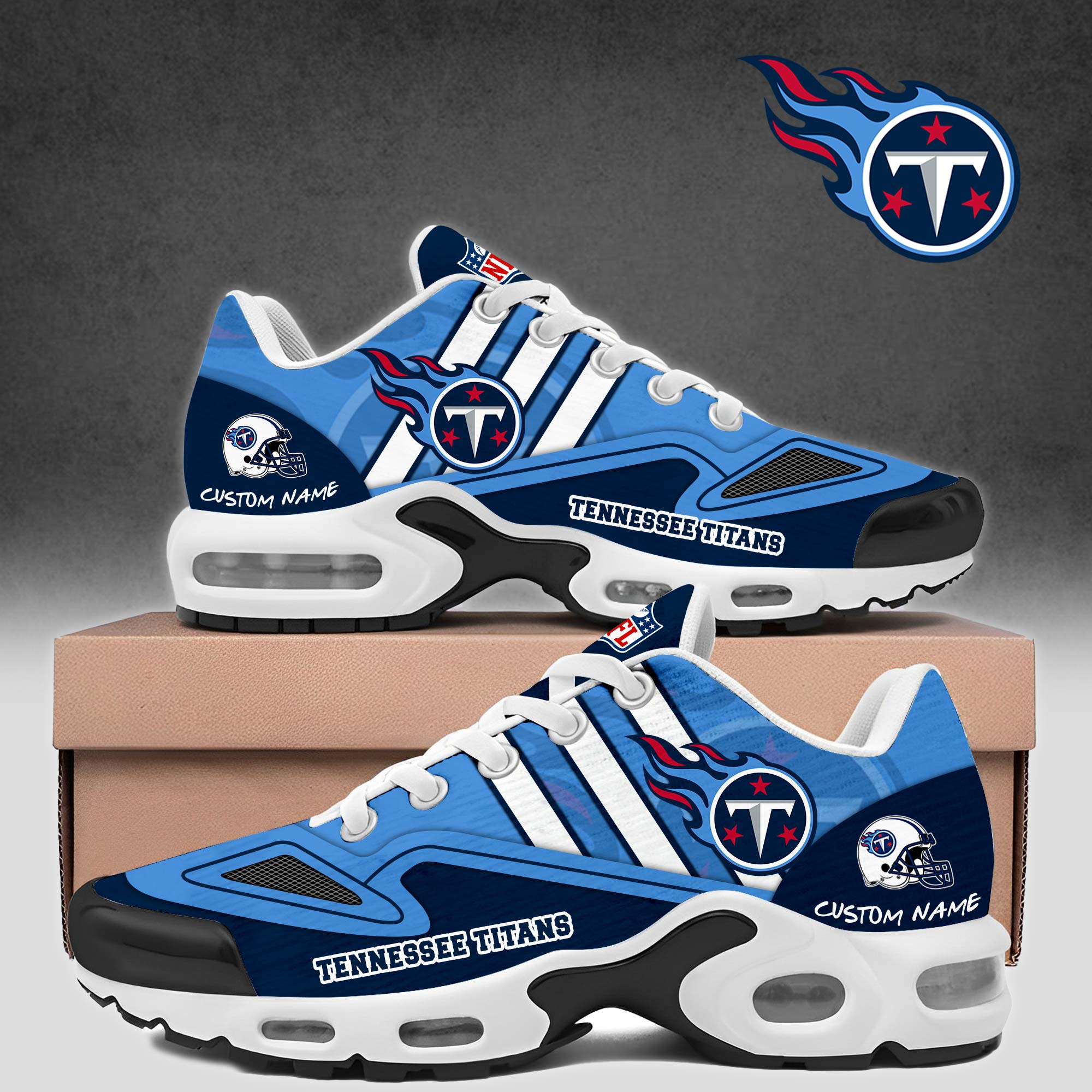 Ideafootwear Tennessee Titans TN Shoes Sneakers For Men And Women