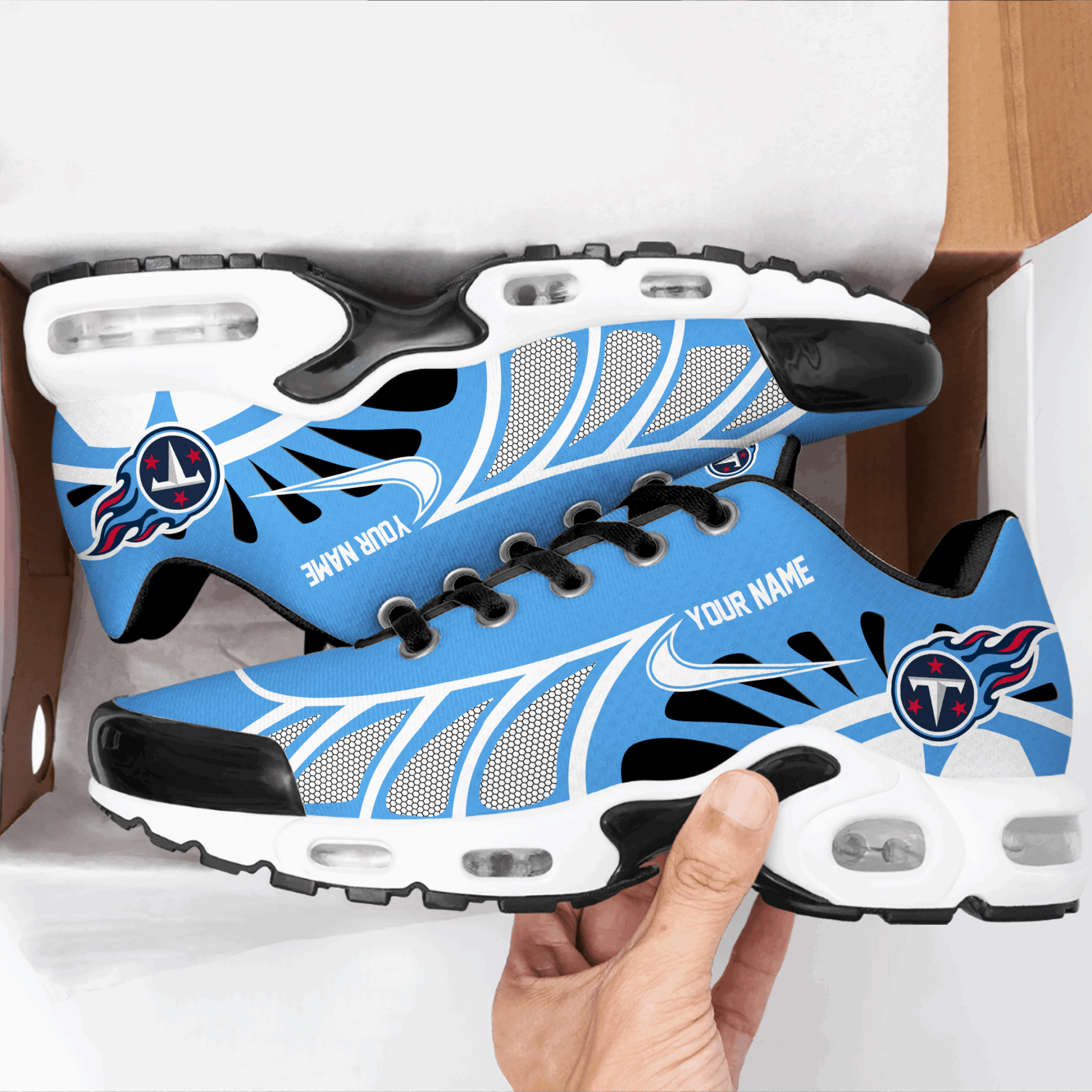 Ideafootwear Tennessee Titans TN Shoes Sneakers For Men And Women