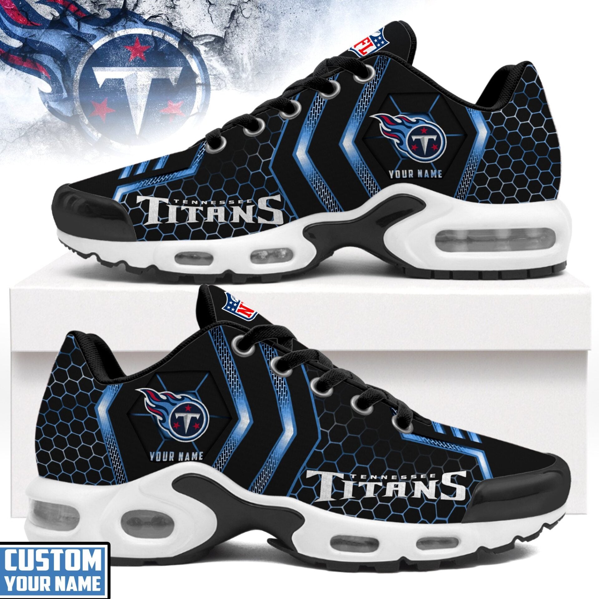 Ideafootwear Tennessee Titans TN Shoes Sneakers For Men And Women