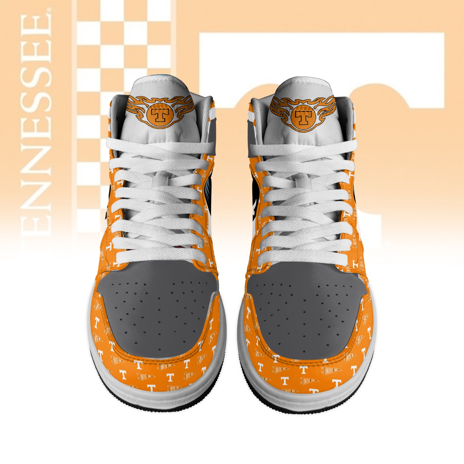 Ideafootwear Tennessee Volunteers AJ1 High Sneakers Shoes For Men And Women