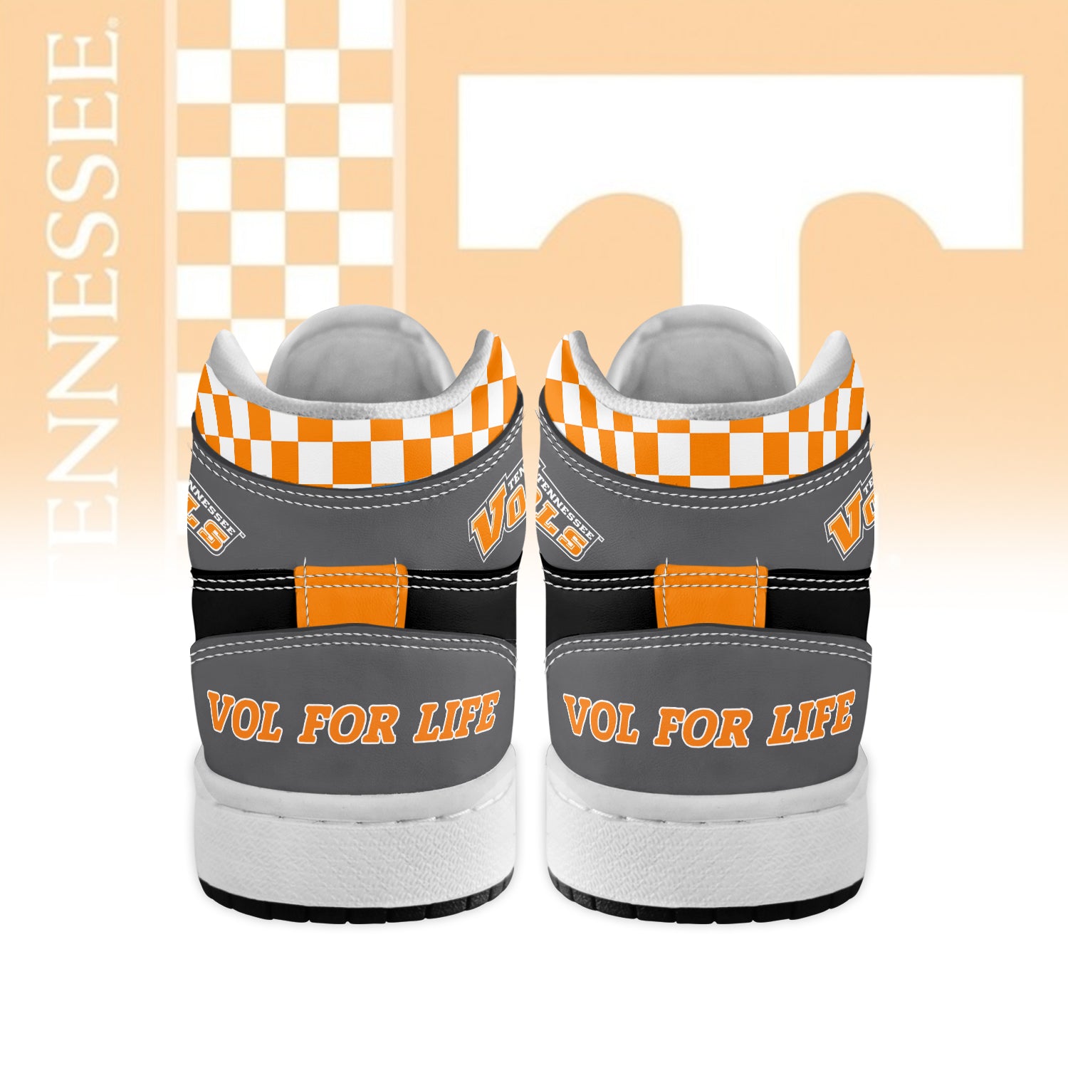 Ideafootwear Tennessee Volunteers AJ1 High Sneakers Shoes For Men And Women