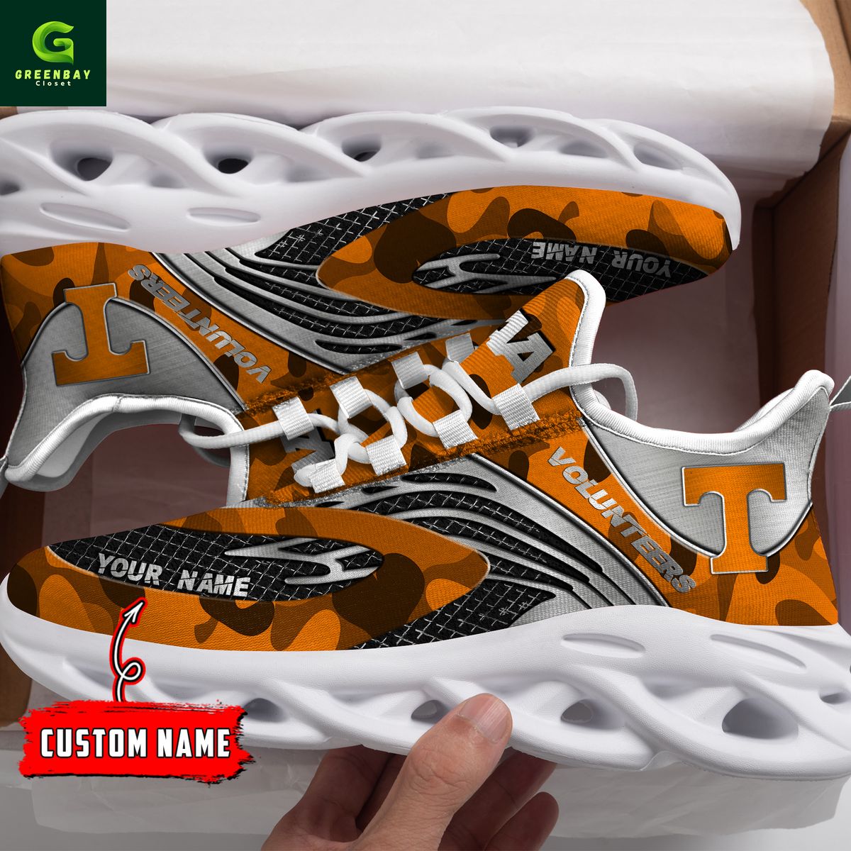Ideafootwear Tennessee Volunteers Max Soul Shoes Sneakers For Men And Women