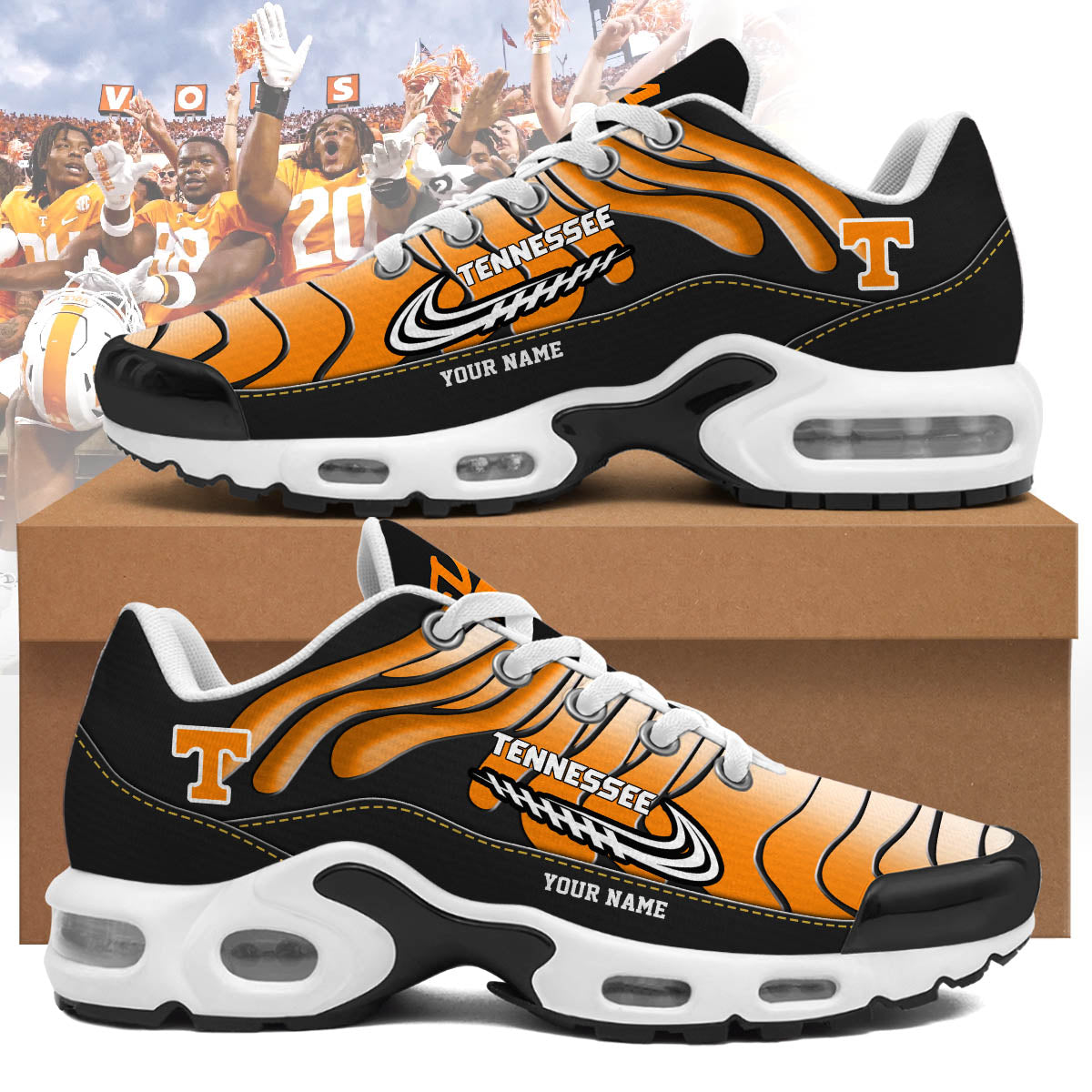 Ideafootwear Tennessee Volunteers TN Shoes Sneakers For Men And Women