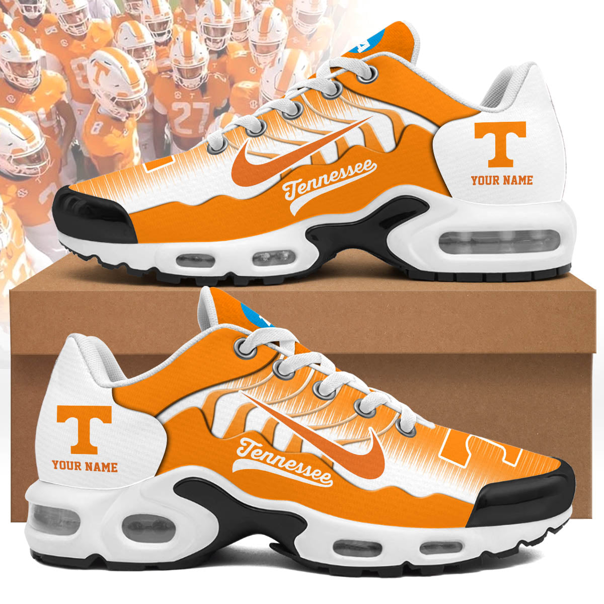 Ideafootwear Tennessee Volunteers TN Shoes Sneakers For Men And Women
