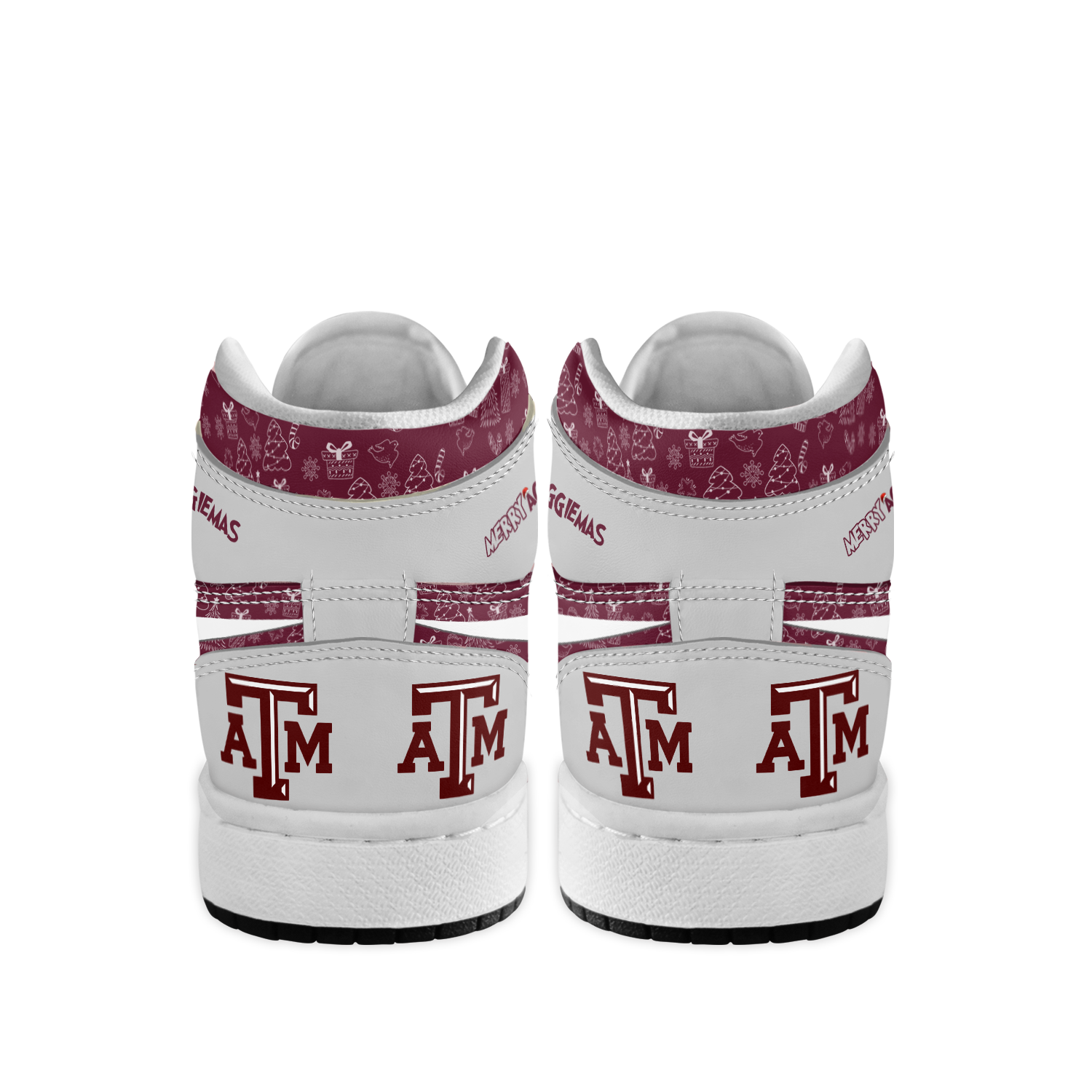 Ideafootwear Texas A&M Aggies x The Grinch x Christmas AJ1 High Sneakers Shoes For Men And Women