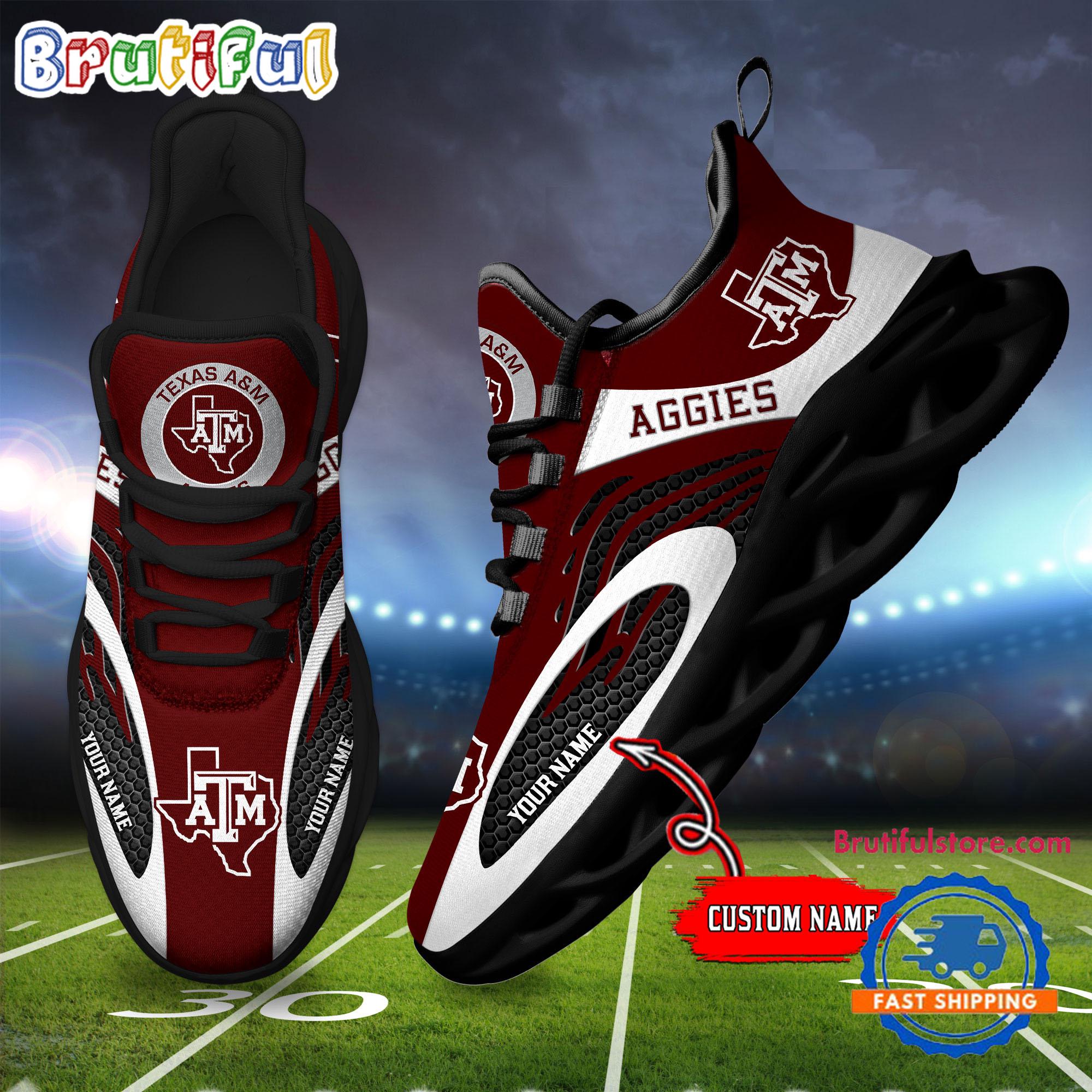 Ideafootwear Texas AM Aggies Max Soul Shoes Sneakers For Men And Women