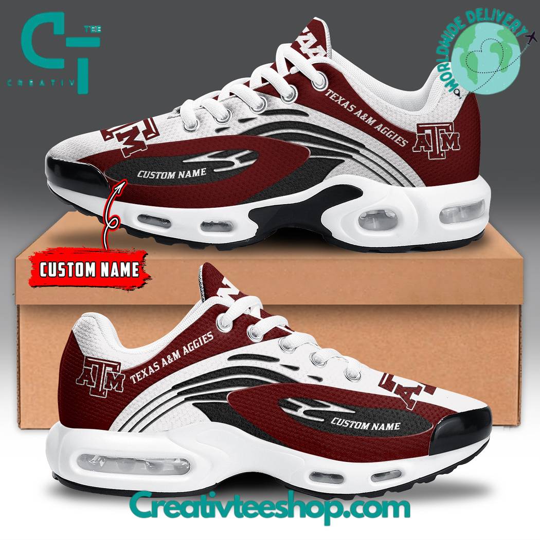 Ideafootwear Texas A&amp;M Aggies TN Shoes Sneakers For Men And Women