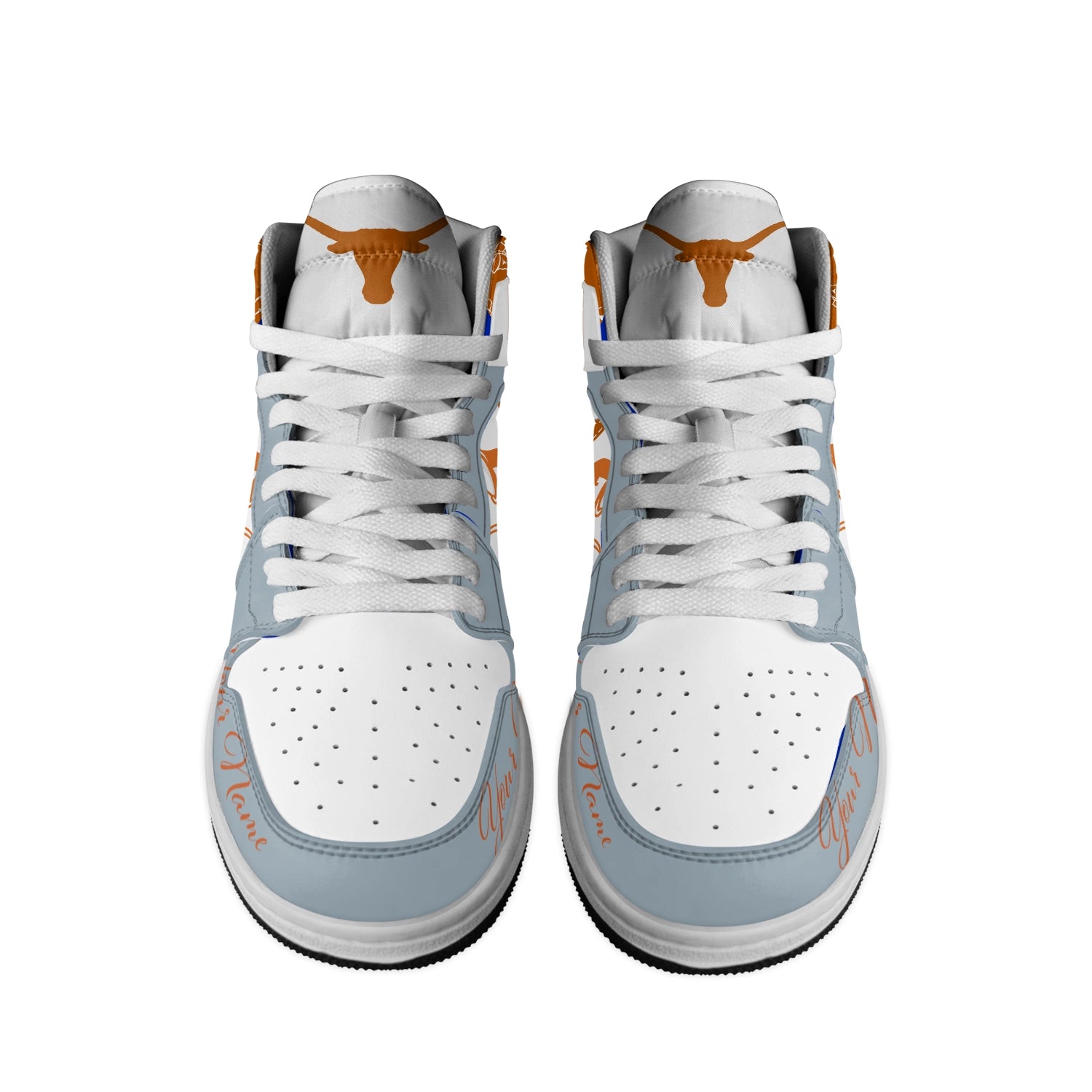 Ideafootwear Texas Longhorns AJ1 High Sneakers Shoes For Men And Women