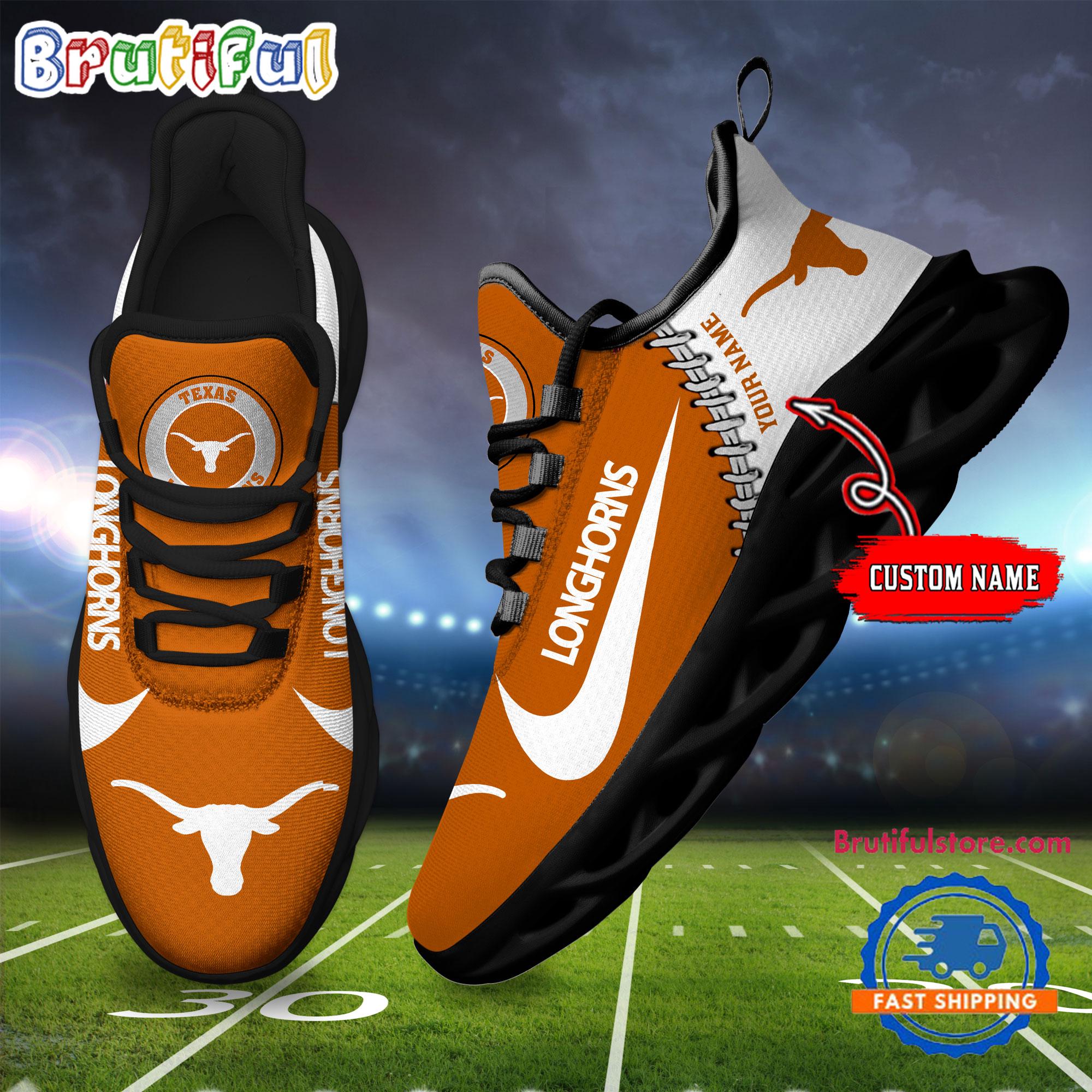 Ideafootwear Texas Longhorns Max Soul Shoes Sneakers For Men And Women