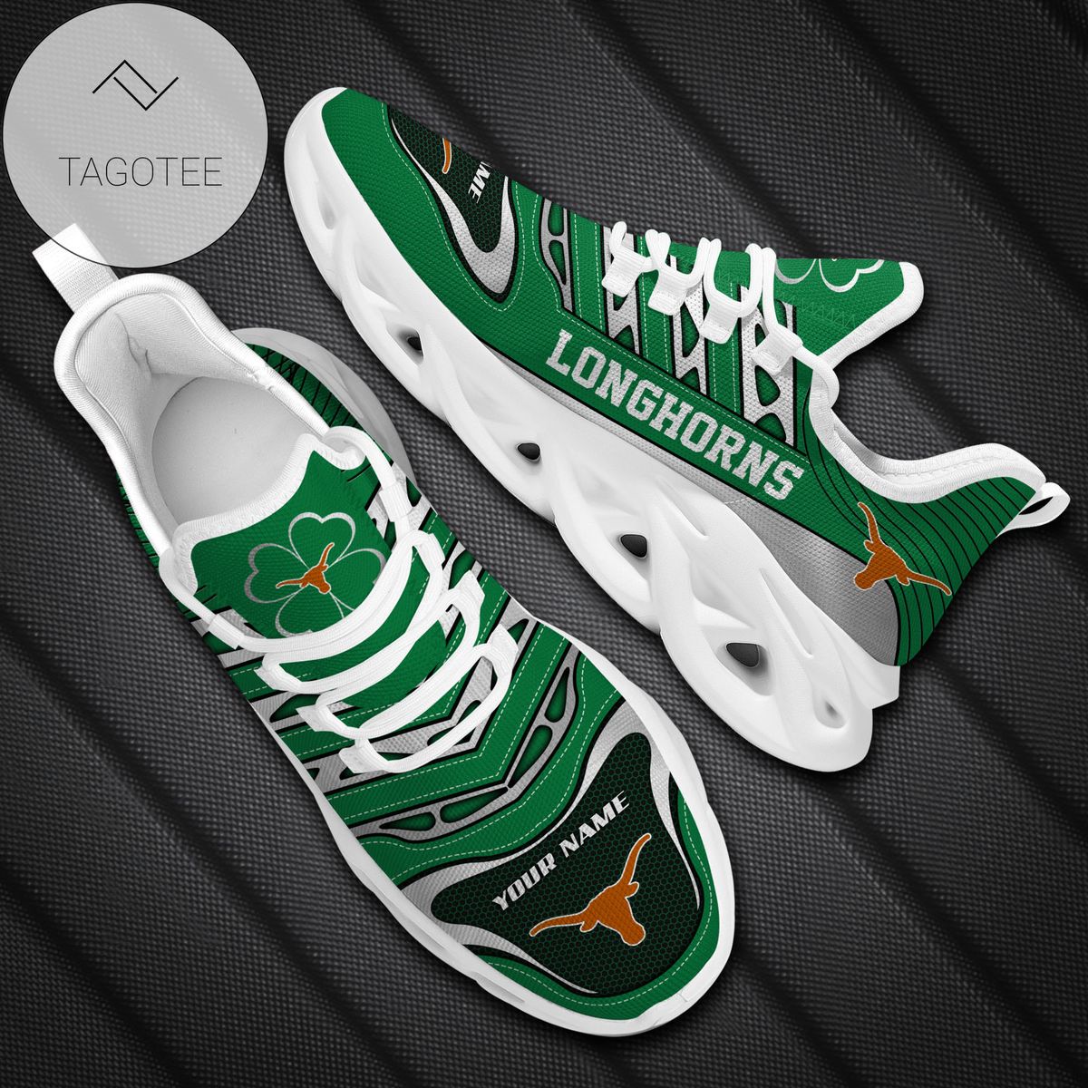 Ideafootwear Texas Longhorns Max Soul Shoes Sneakers For Men And Women
