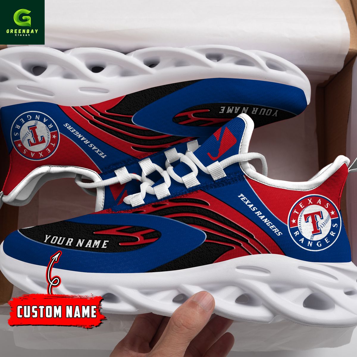 Ideafootwear Texas Rangers Max Soul Shoes Sneakers For Men And Women
