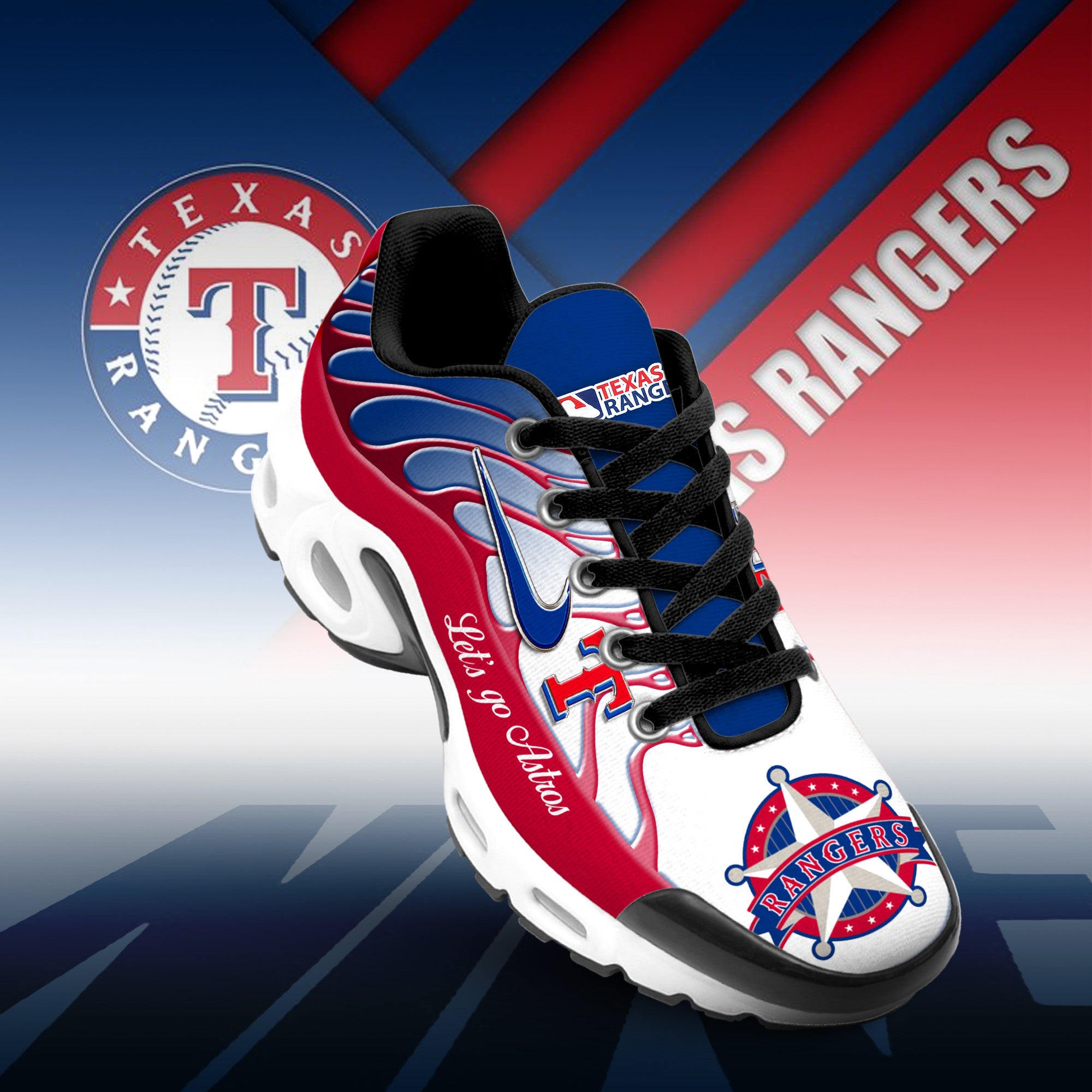 Ideafootwear Texas Rangers TN Shoes Sneakers For Men And Women