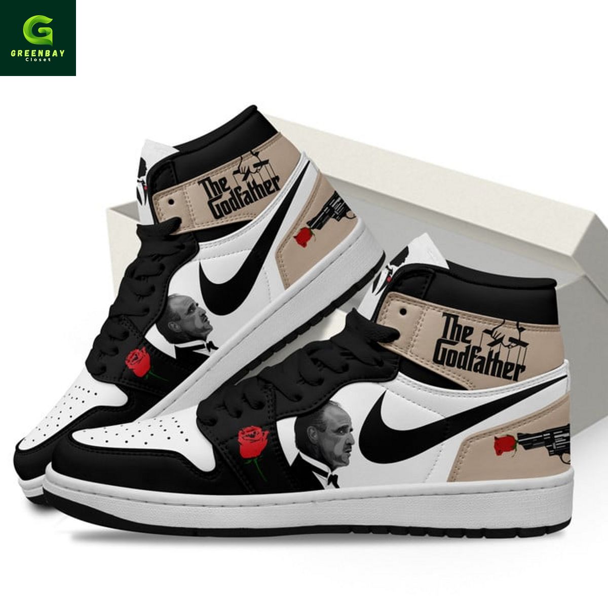 Ideafootwear The Godfather AJ1 High Sneakers Shoes For Men And Women