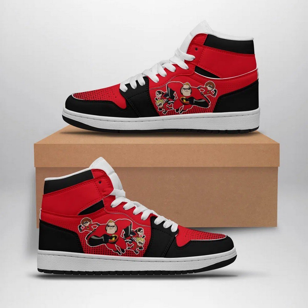 Ideafootwear The Incredibles Disney AJ1 High Sneakers Shoes For Men And Women