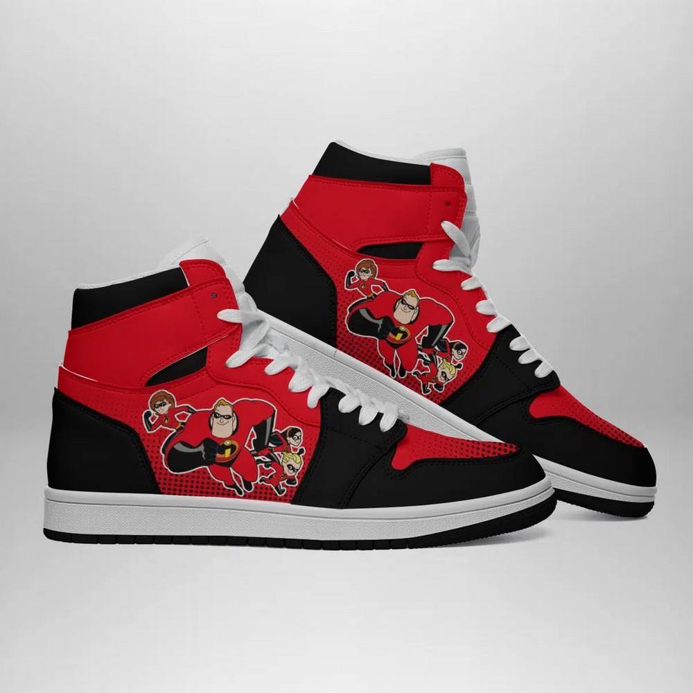 Ideafootwear The Incredibles Disney AJ1 High Sneakers Shoes For Men And Women
