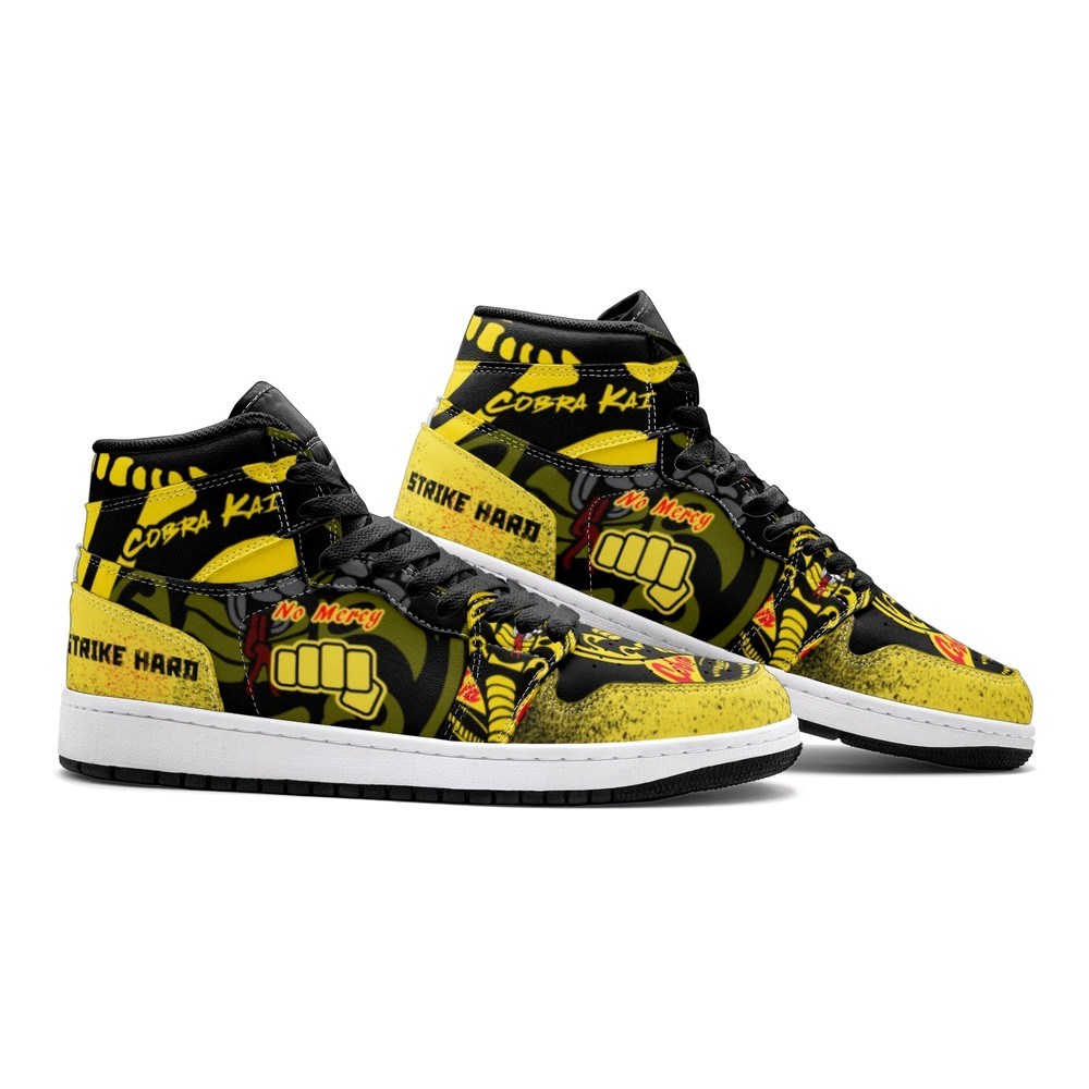 Ideafootwear The Karate Kid Cobra Kai AJ1 High Sneakers Shoes For Men And Women