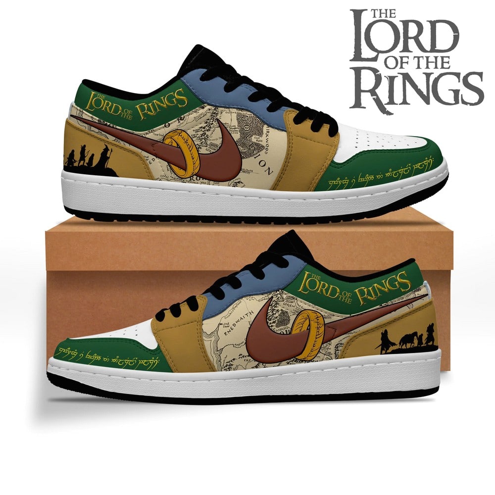 Ideafootwear The Lord of The Rings AJ1 High Sneakers Shoes For Men And Women