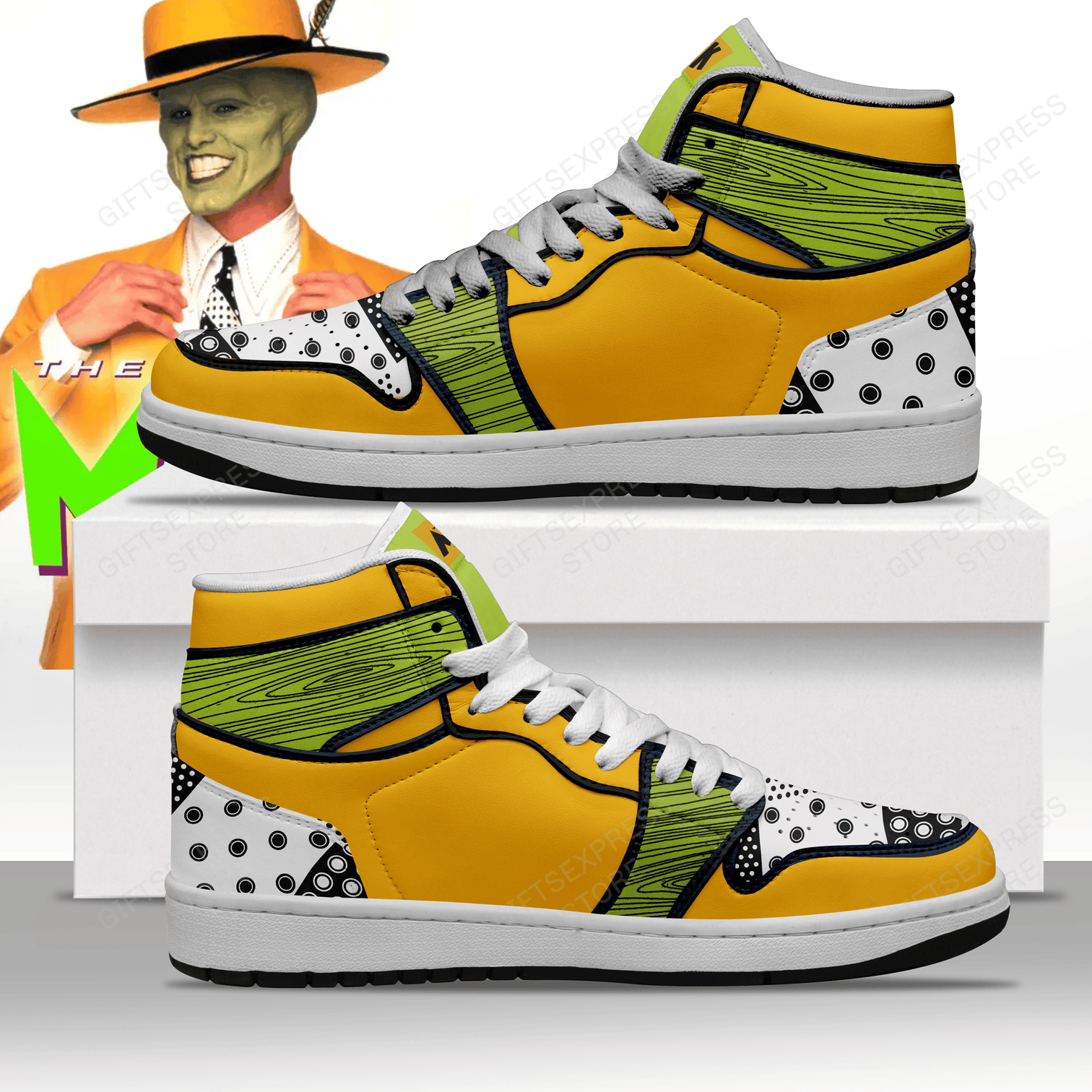 Ideafootwear The Mask AJ1 High Sneakers Shoes For Men And Women