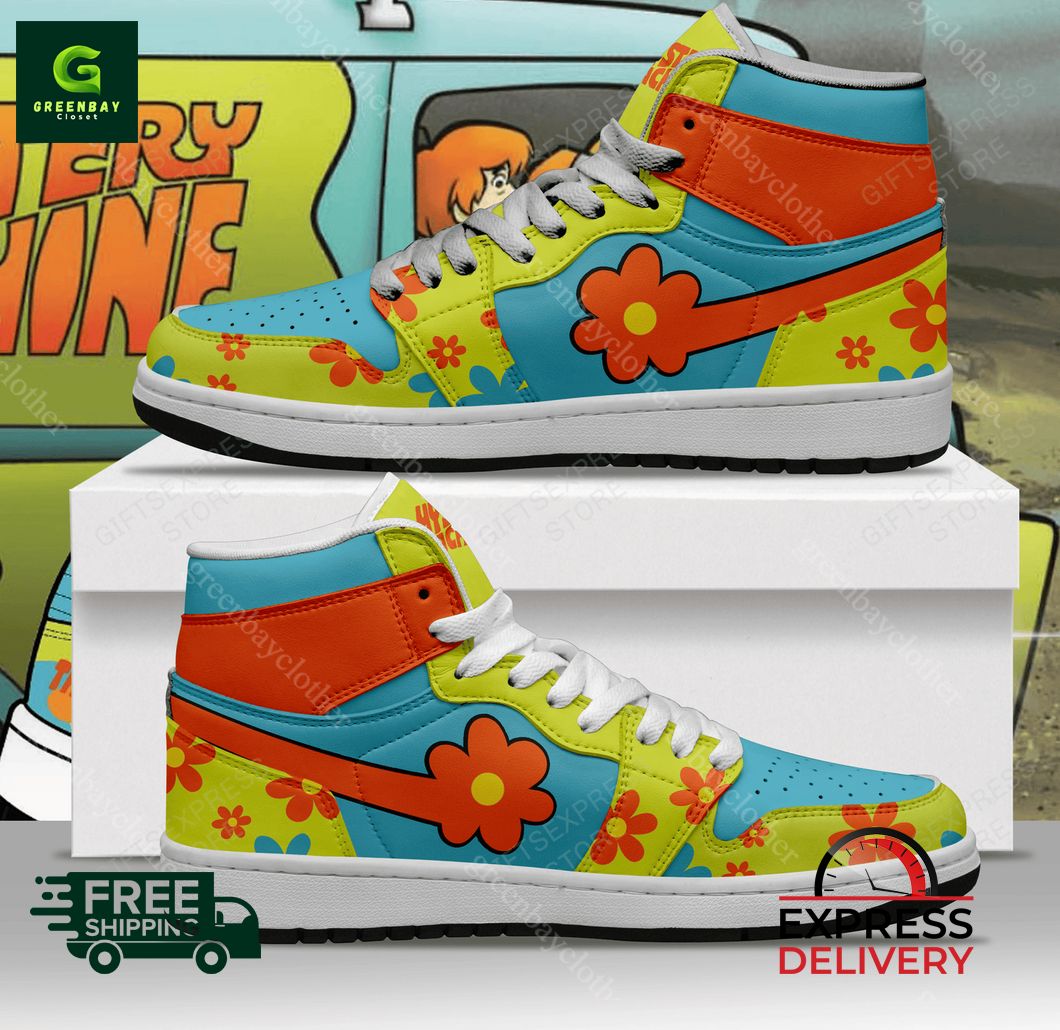 Ideafootwear The Mystery Machine AJ1 High Sneakers Shoes For Men And Women