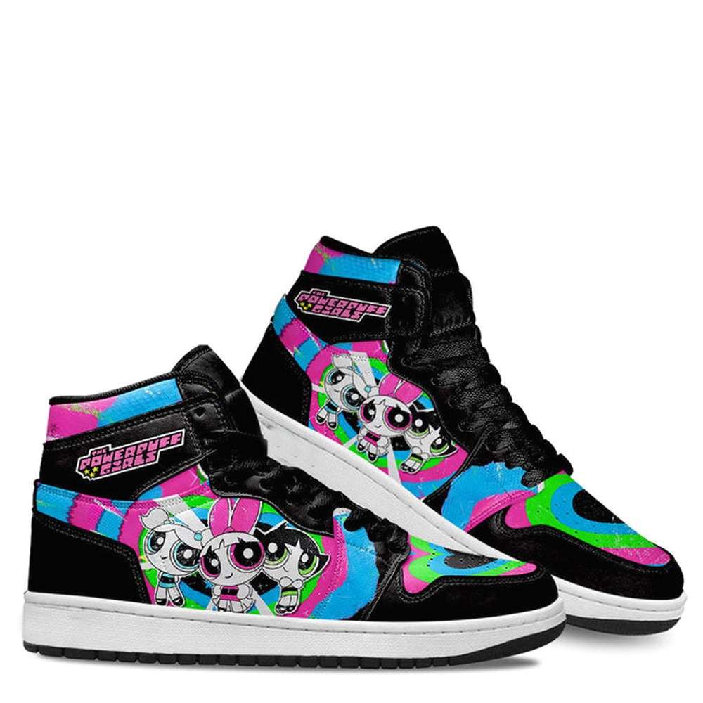 Ideafootwear The Powerpuff Girls AJ1 High Sneakers Shoes For Men And Women